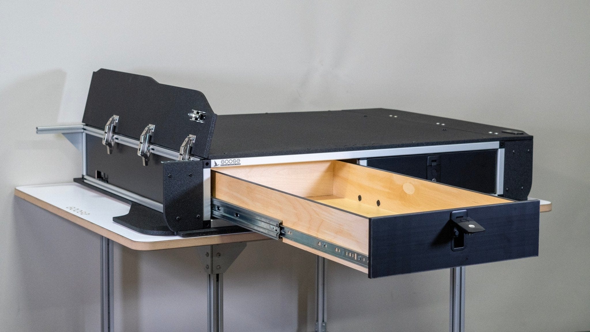 Goose Gear Drawers + Organization Toyota Land Cruiser 1991-1997 80 Series - Side x Side Drawer Module with Fitted Top Plate - 43-3/8