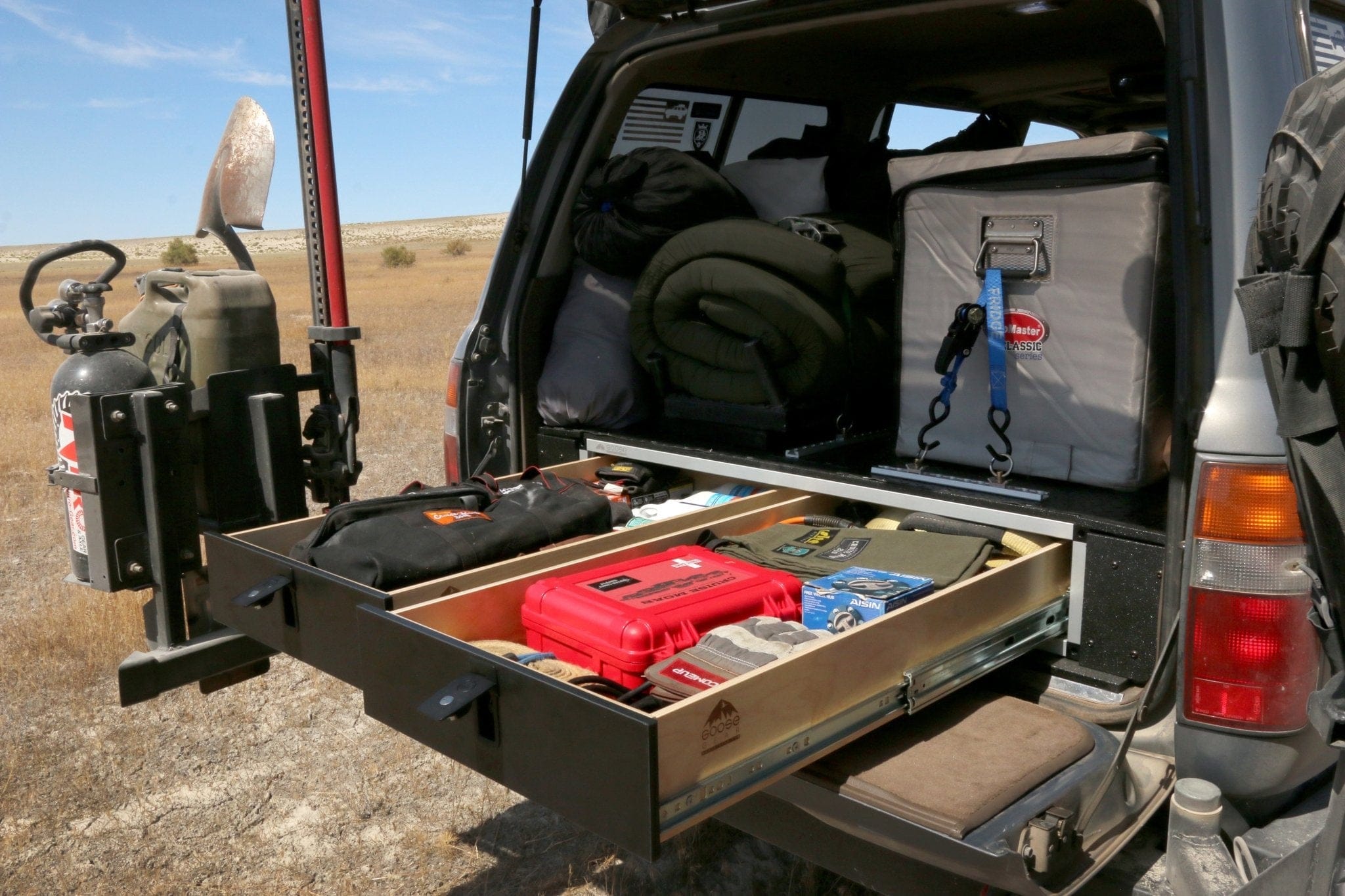 Goose Gear Drawers + Organization Toyota Land Cruiser 1991-1997 80 Series - Side x Side Drawer Module with Fitted Top Plate - 43-3/8