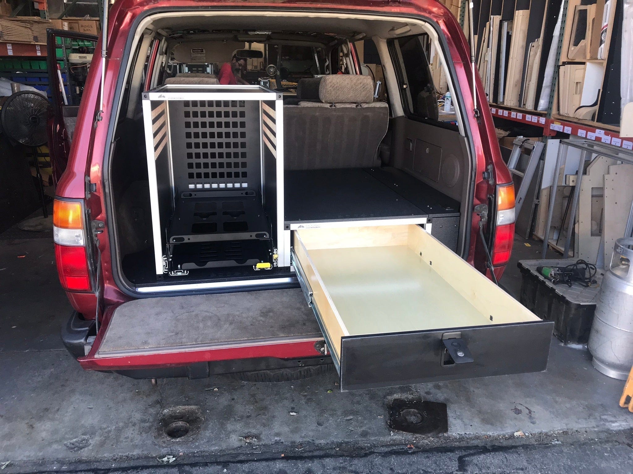 Goose Gear Drawers + Organization Toyota Land Cruiser 1991-1997 80 Series - Single Drawer Module with Fitted Top Plate - 19-3/16