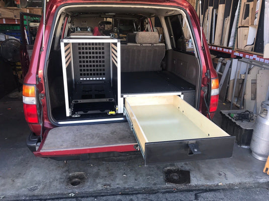 Goose Gear Drawers + Organization Toyota Land Cruiser 1991-1997 80 Series - Single Drawer Module with Fitted Top Plate - 19-3/16
