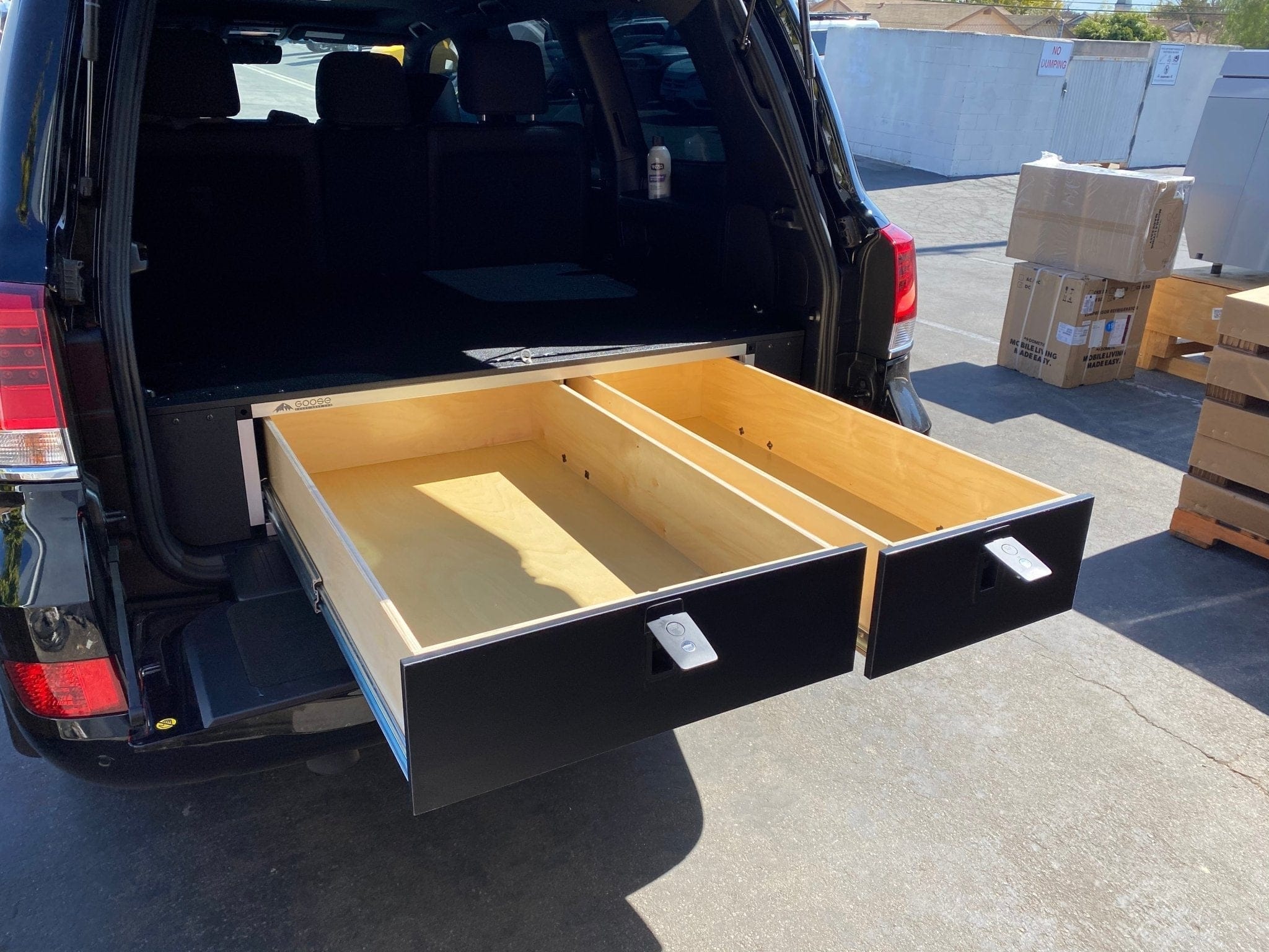 Goose Gear Drawers Toyota Land Cruiser 2008-2021 200 Series - Side x Side Drawer Module with Fitted Top Plate