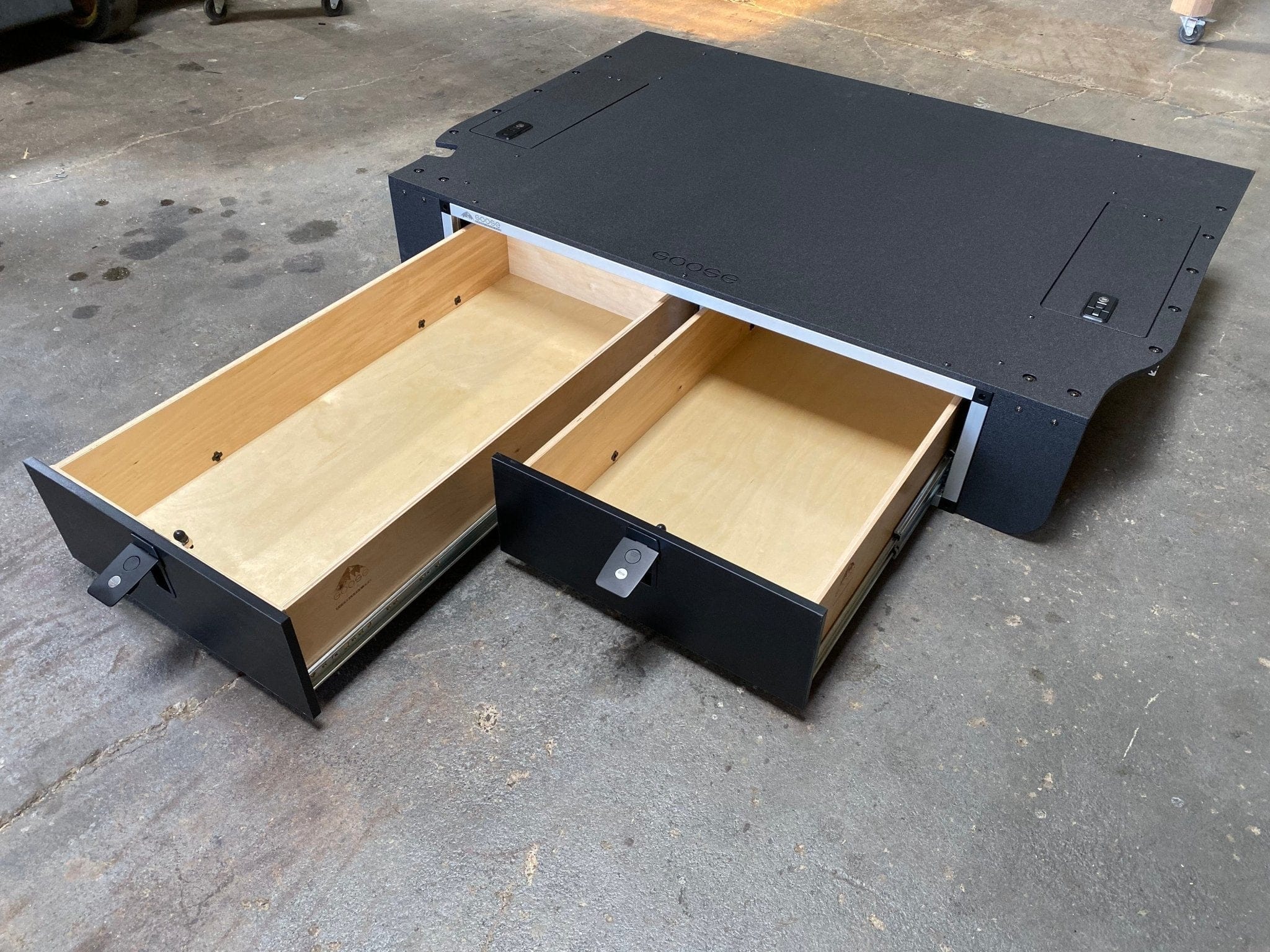 Goose Gear Drawers Toyota Land Cruiser 2008-2021 200 Series - Side x Side Drawer Module with Fitted Top Plate
