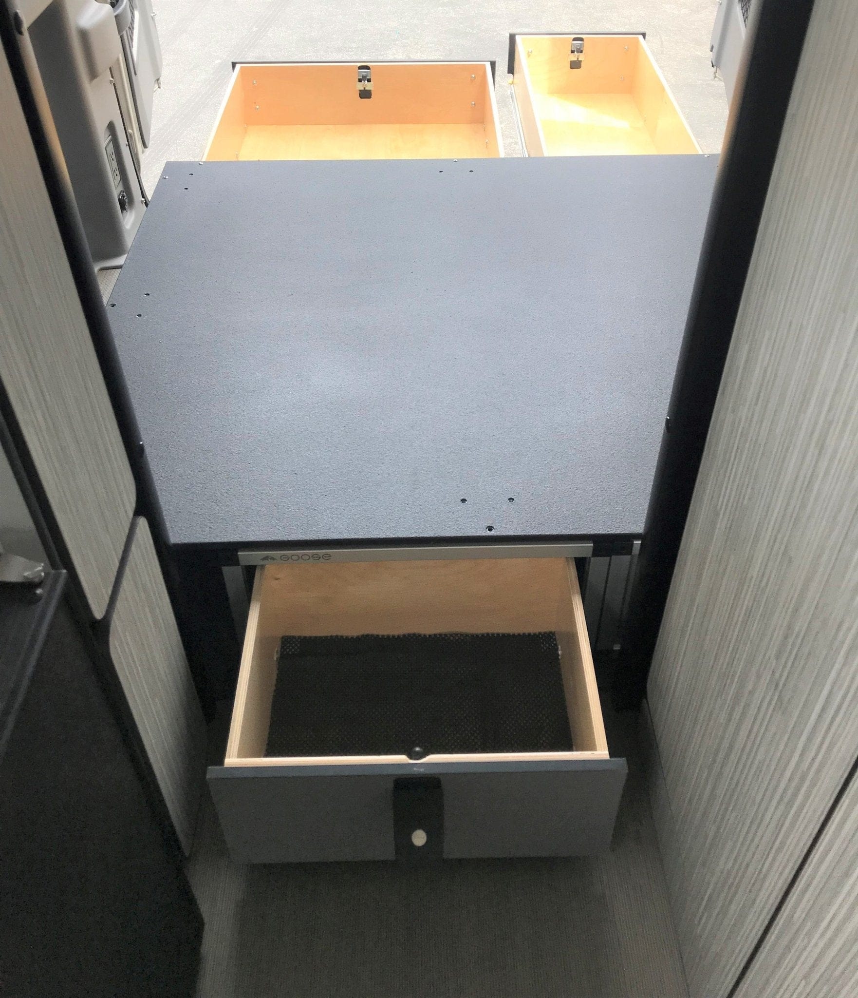 Goose Gear Drawers Winnebago Revel 2017-2020 - Side x Side Base Drawer System