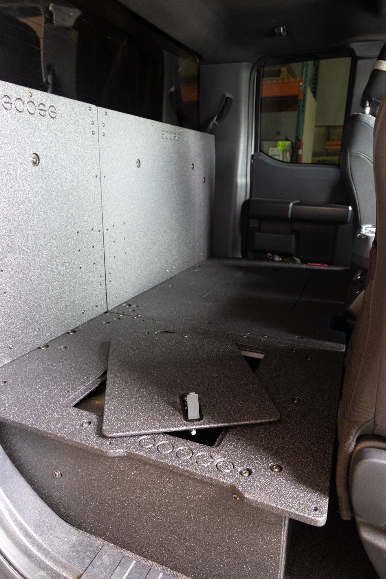 Goose Gear Interior Storage Ford F150 2015-Present 13th & 14th Gen. SuperCab - Second Row Seat Delete Plate System