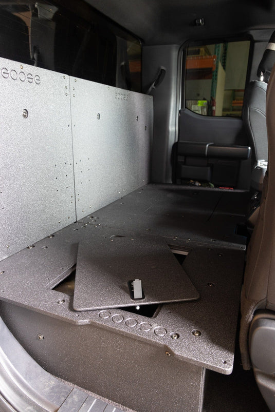 Goose Gear Interior Storage Ford F150 2015-Present 13th & 14th Gen. SuperCab - Second Row Seat Delete Plate System