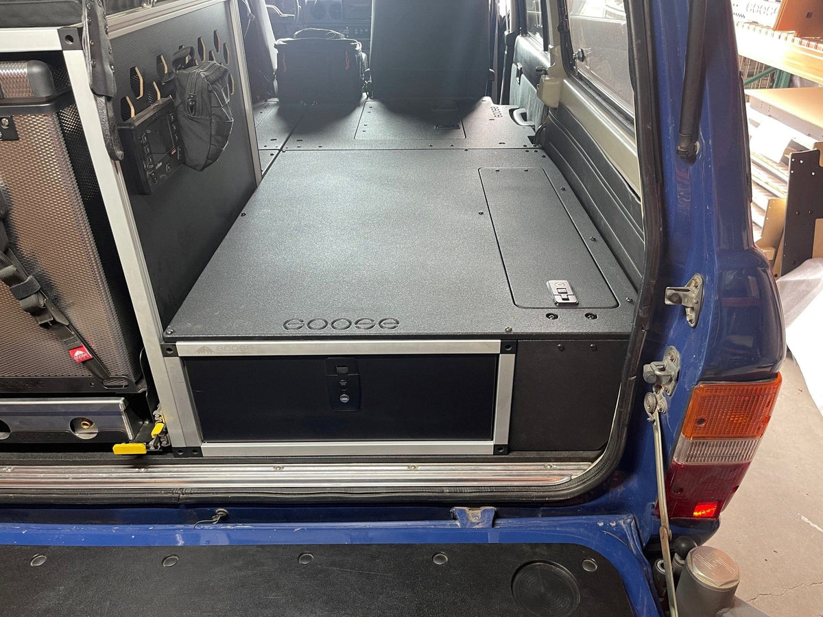 Goose Gear Interior Storage Toyota Land Cruiser 1980-1990 60 Series - Single Drawer Module with Fitted Top Plate - 22-3/16