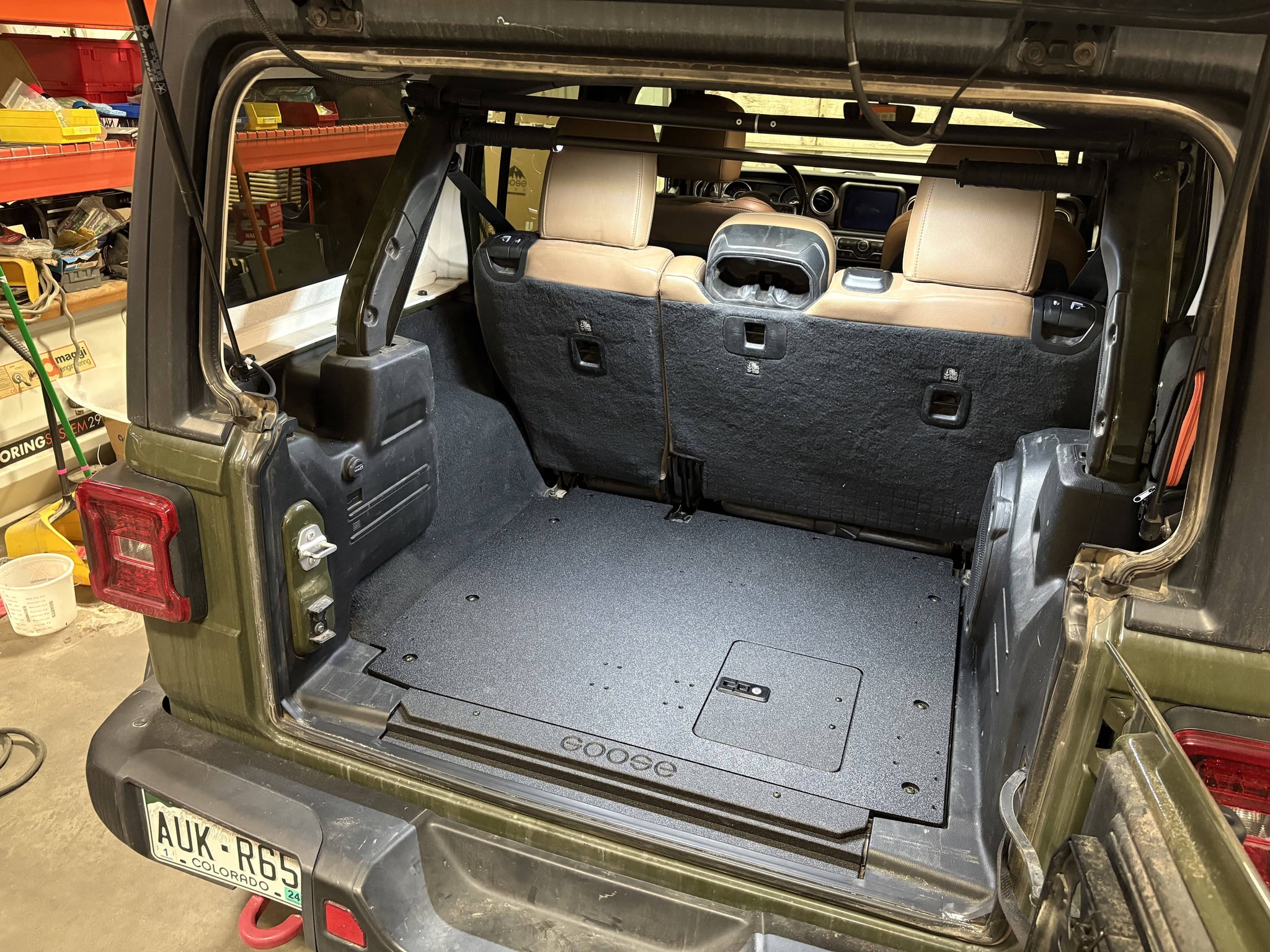 Goose Gear Plate Systems Jeep Wrangler 2018-Present JLU 4 Door - Rear Plate System