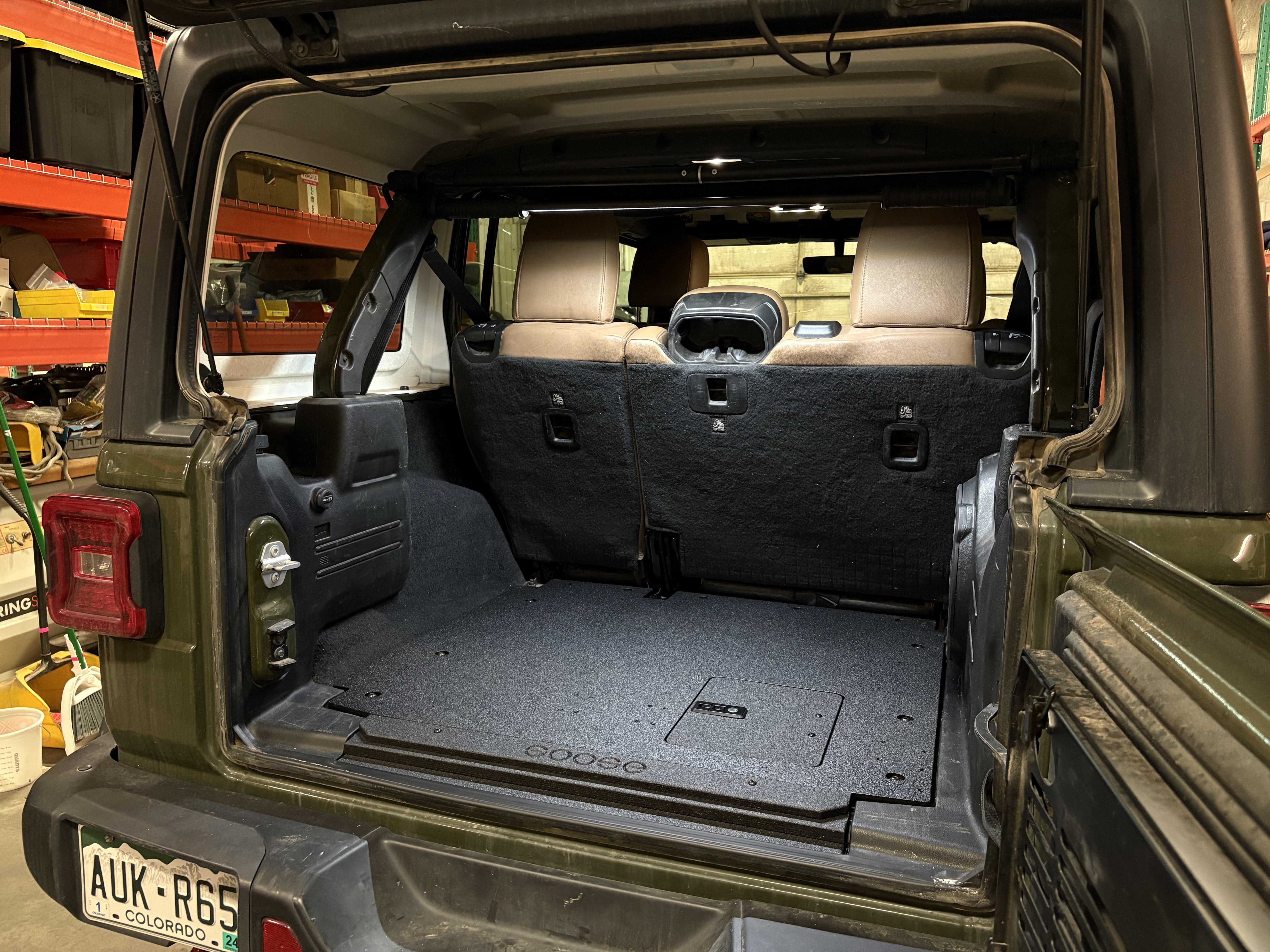 Goose Gear Plate Systems Jeep Wrangler 2018-Present JLU 4 Door - Rear Plate System