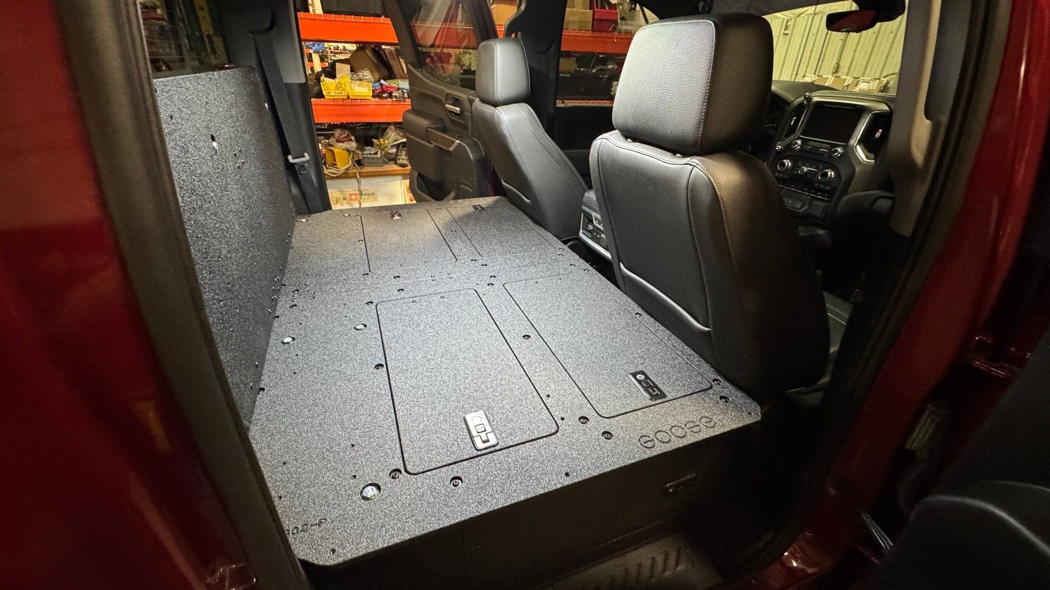 Goose Gear Seat Delete Plate System 100% with Backwall / Include Shipping CHEVY - SILVERADO - 4TH GEN - GMC - SIERRA - 2019-PRESENT - 5TH GEN - EXPLORE SERIES - CREW CAB - SEAT DELETE PLATE SYSTEM - SECOND ROW - 100%