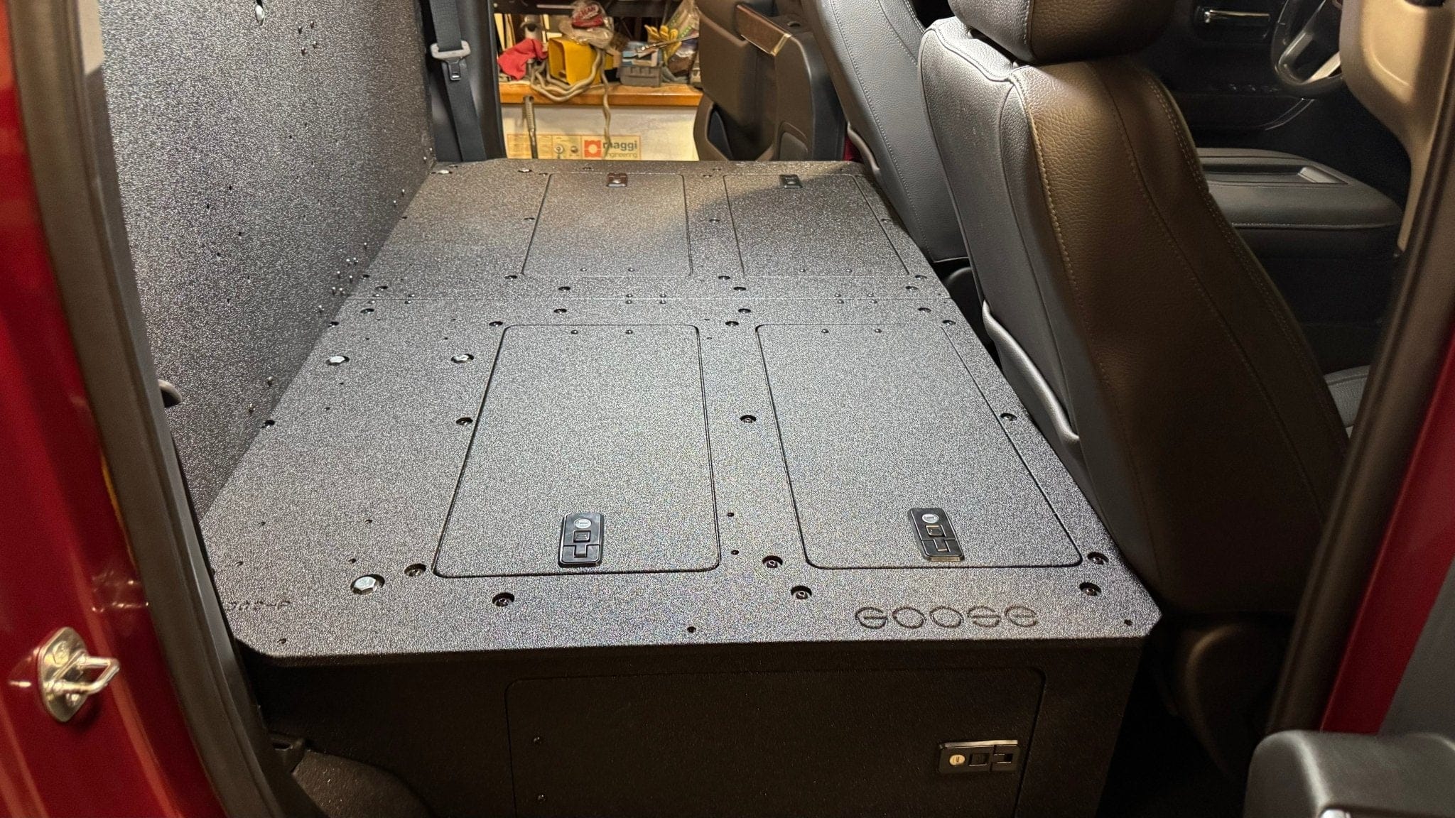 Goose Gear Seat Delete Plate System 100% with Backwall / Include Shipping CHEVY - SILVERADO - 4TH GEN - GMC - SIERRA - 2019-PRESENT - 5TH GEN - EXPLORE SERIES - CREW CAB - SEAT DELETE PLATE SYSTEM - SECOND ROW - 100%