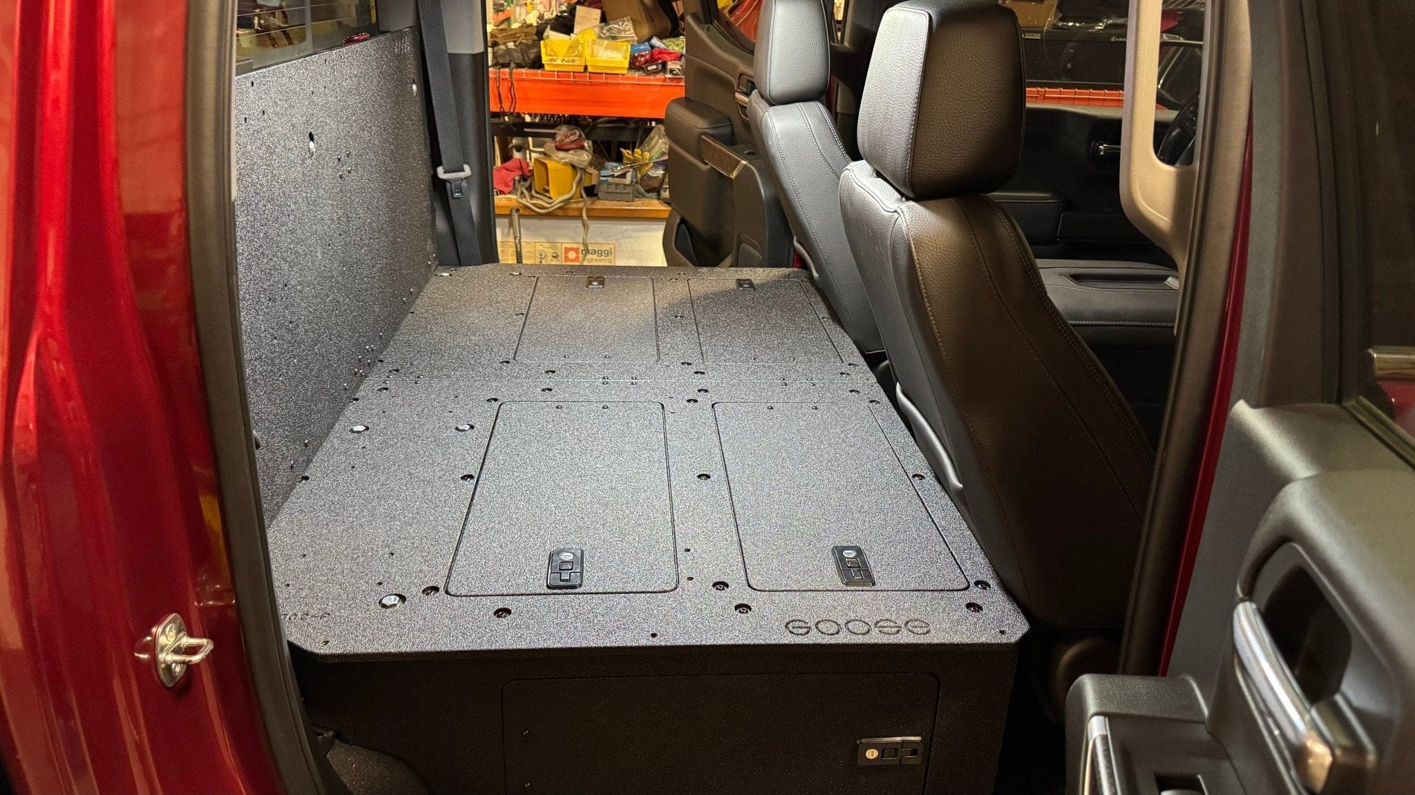 Goose Gear Seat Delete Plate System 100% with Backwall / Include Shipping CHEVY - SILVERADO - 4TH GEN - GMC - SIERRA - 2019-PRESENT - 5TH GEN - EXPLORE SERIES - CREW CAB - SEAT DELETE PLATE SYSTEM - SECOND ROW - 100%