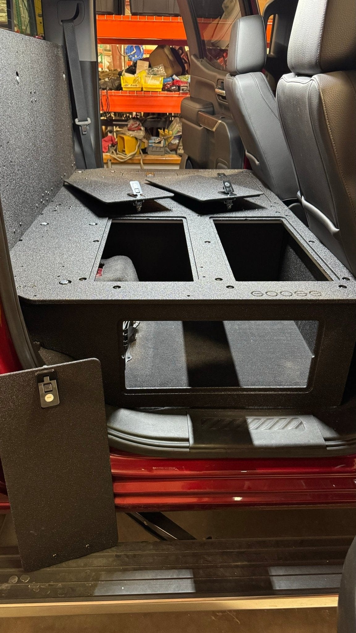 Goose Gear Seat Delete Plate System 100% with Backwall / Include Shipping CHEVY - SILVERADO - 4TH GEN - GMC - SIERRA - 2019-PRESENT - 5TH GEN - EXPLORE SERIES - CREW CAB - SEAT DELETE PLATE SYSTEM - SECOND ROW - 100%