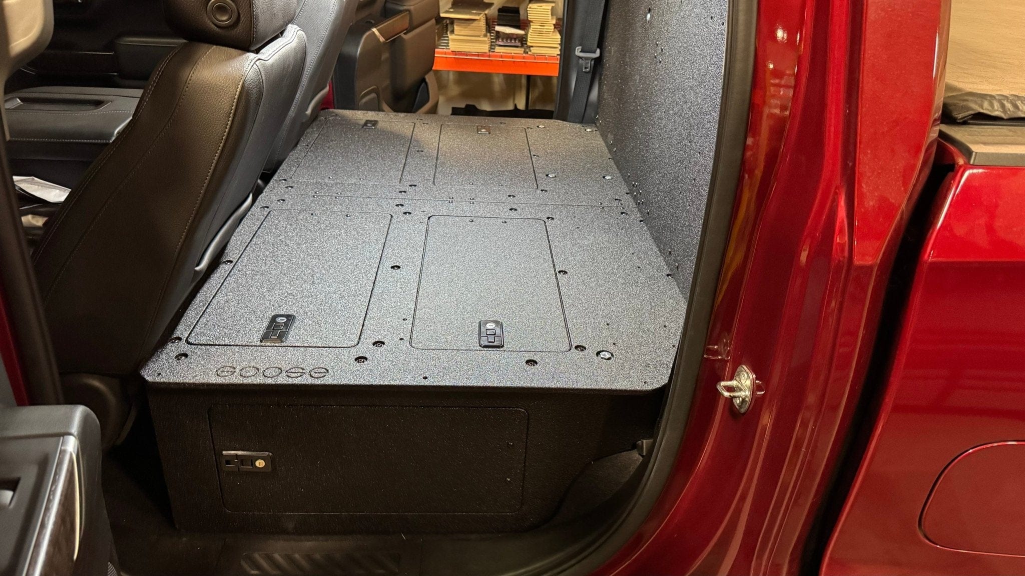 Goose Gear Seat Delete Plate System 100% with Backwall / Include Shipping CHEVY - SILVERADO - 4TH GEN - GMC - SIERRA - 2019-PRESENT - 5TH GEN - EXPLORE SERIES - CREW CAB - SEAT DELETE PLATE SYSTEM - SECOND ROW - 100%