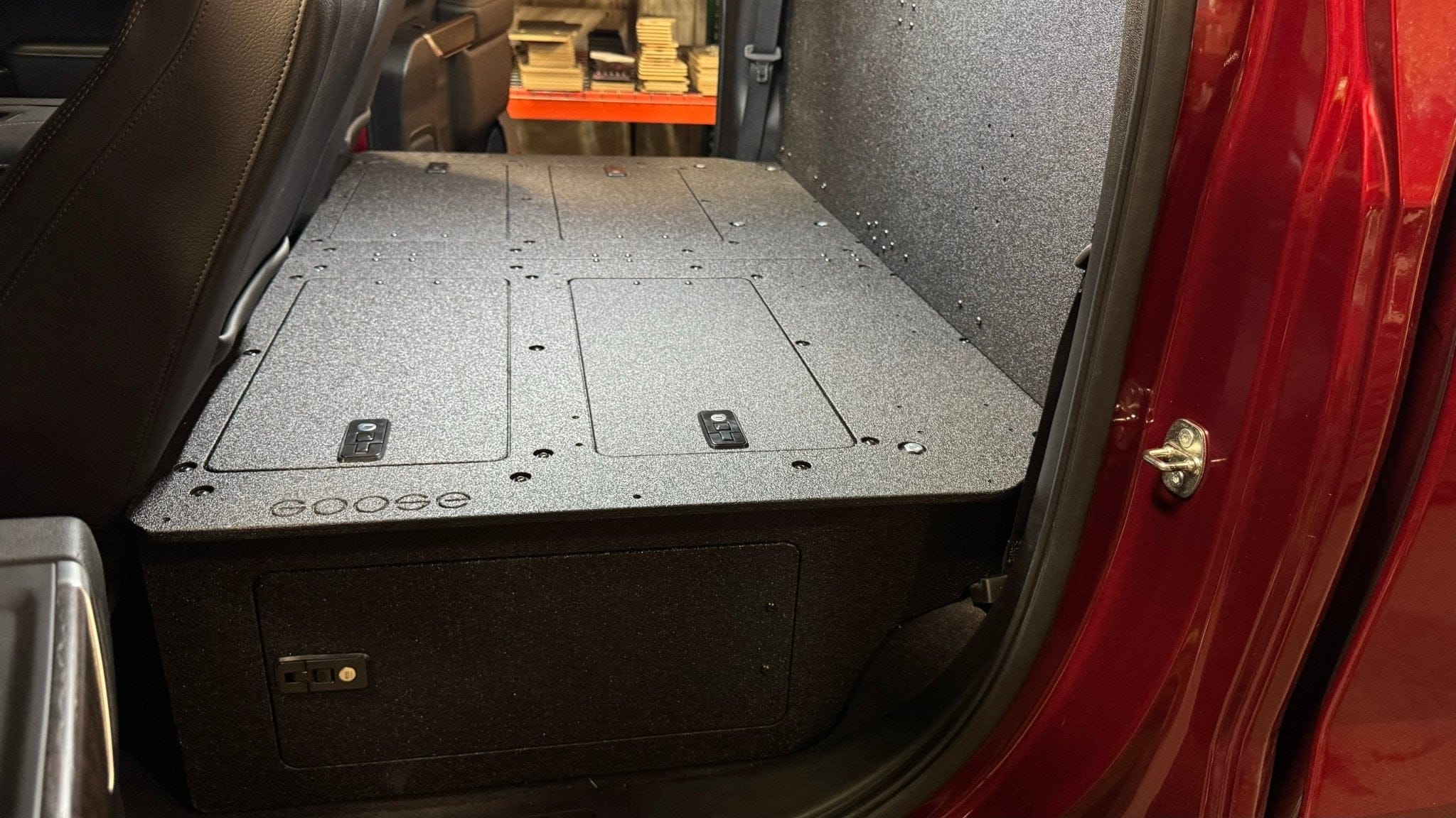 Goose Gear Seat Delete Plate System 100% with Backwall / Include Shipping CHEVY - SILVERADO - 4TH GEN - GMC - SIERRA - 2019-PRESENT - 5TH GEN - EXPLORE SERIES - CREW CAB - SEAT DELETE PLATE SYSTEM - SECOND ROW - 100%