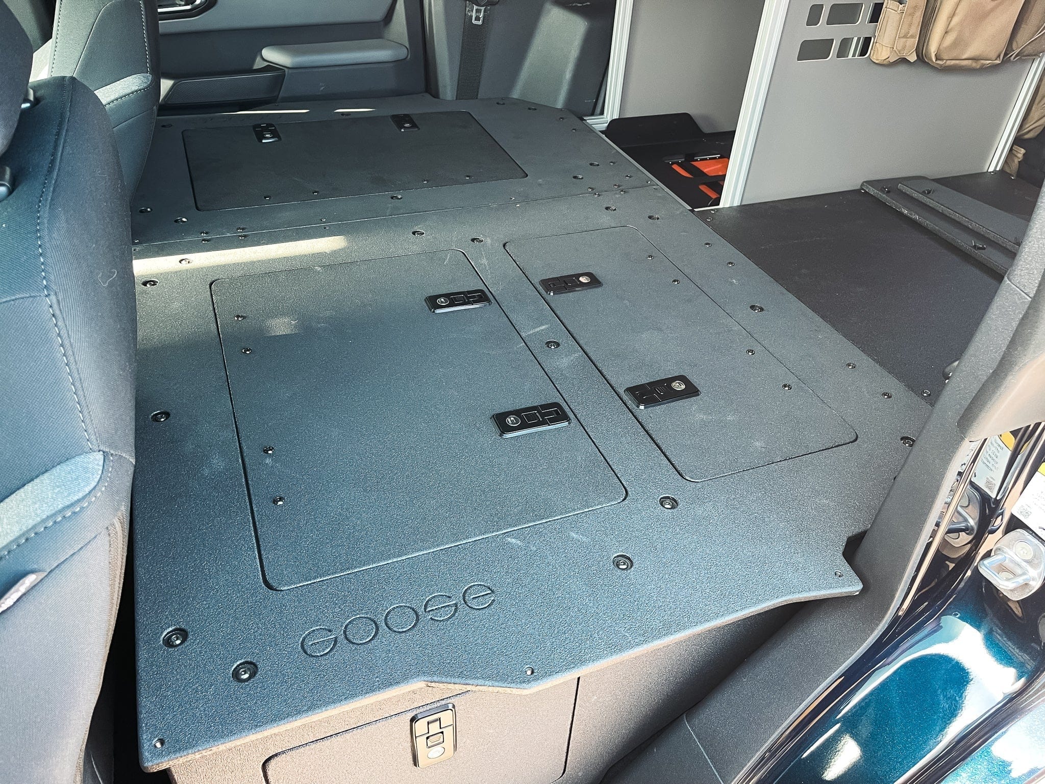 Goose Gear Seat Delete Plate System 60% Driver Seat Delete / Include Shipping Ford Bronco 2021-Present 6 Gen. 4 Door - Second Row Seat Delete Plate System - Module Height