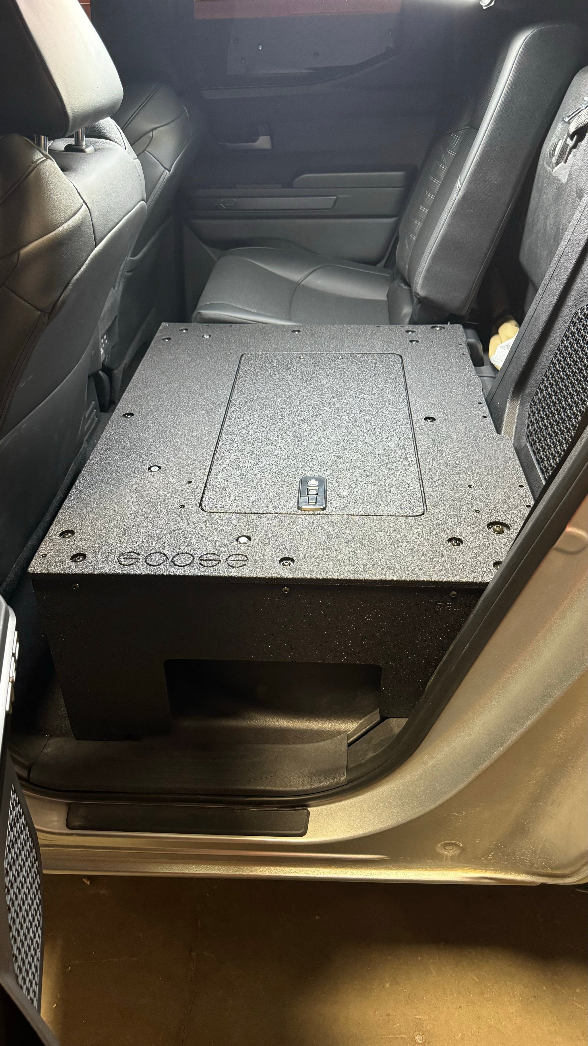 Goose Gear Seat Delete Plate System 60% Driver Seat Delete with Subwoofer / Non-Hybrid / Include Shipping Toyota Tacoma - 2024-Present - 4th Gen - Non-Hybrid - Double Cab - Explore Series - Seat Delete Plate System - Second Row