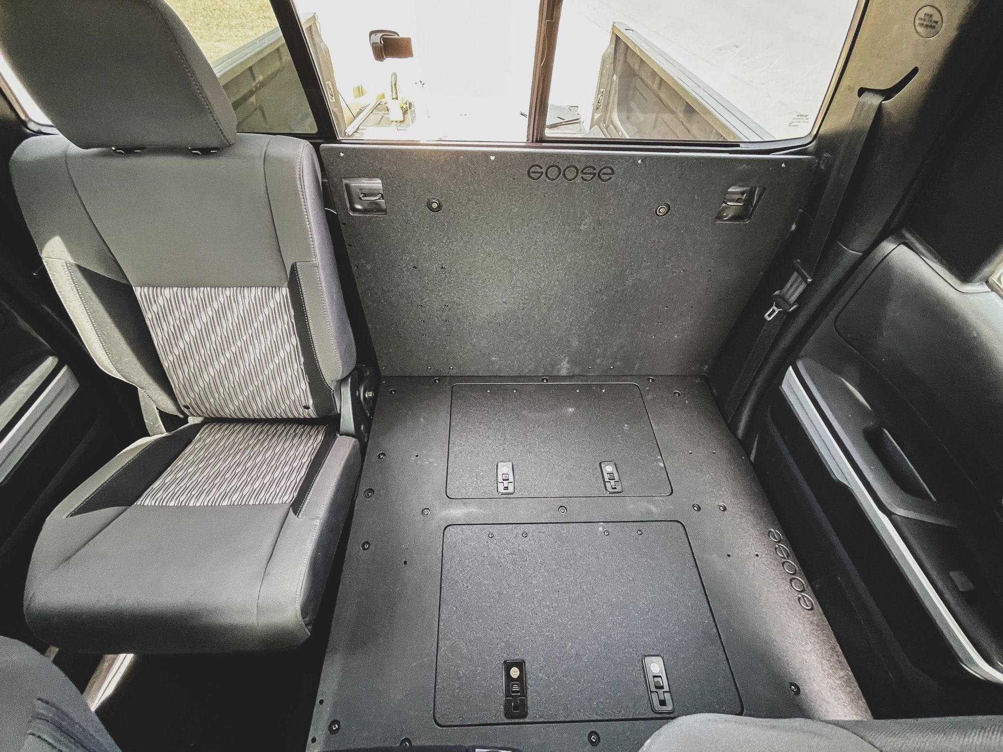 Goose Gear Seat Delete Plate System 60% Driver Side Seat Delete / Include Shipping Toyota Tundra 2014-2021 2.5 Gen. Double Cab - Second Row Seat Delete Plate System