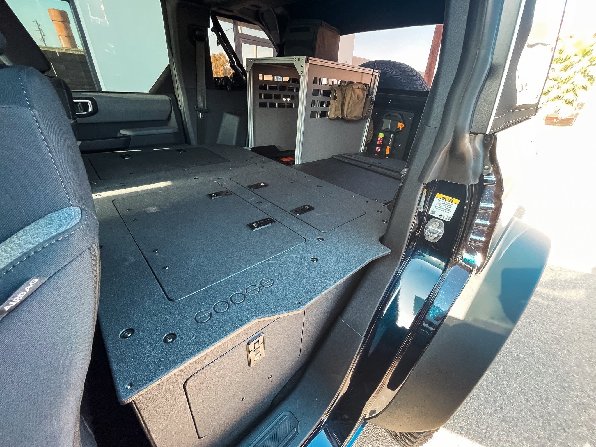 Goose Gear Seat Delete Plate System Ford Bronco 2021-Present 6 Gen. 4 Door - Second Row Seat Delete Plate System - Module Height