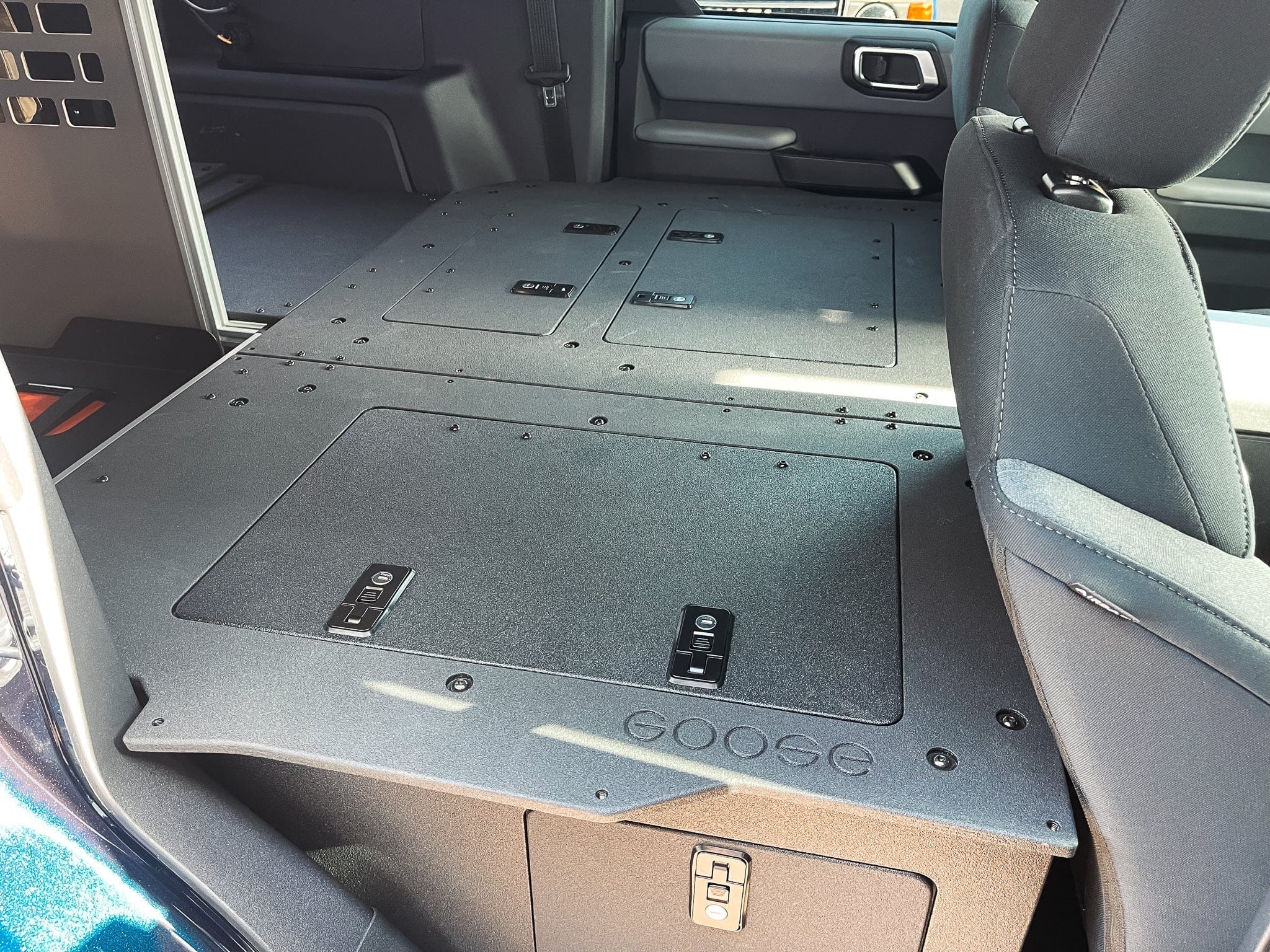 Goose Gear Seat Delete Plate System Ford Bronco 2021-Present 6 Gen. 4 Door - Second Row Seat Delete Plate System - Module Height