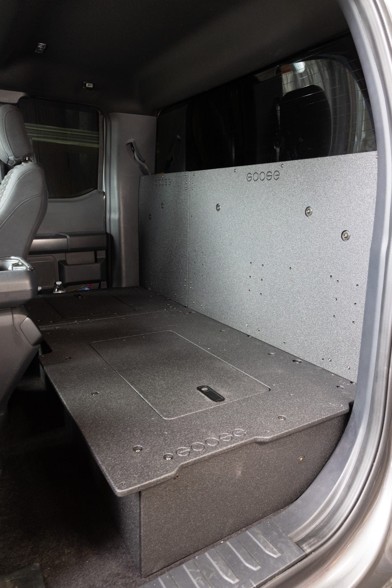 Goose Gear Seat Delete Plate System Ford F150 2015-Present 13th & 14th Gen. SuperCab - Second Row Seat Delete Plate System