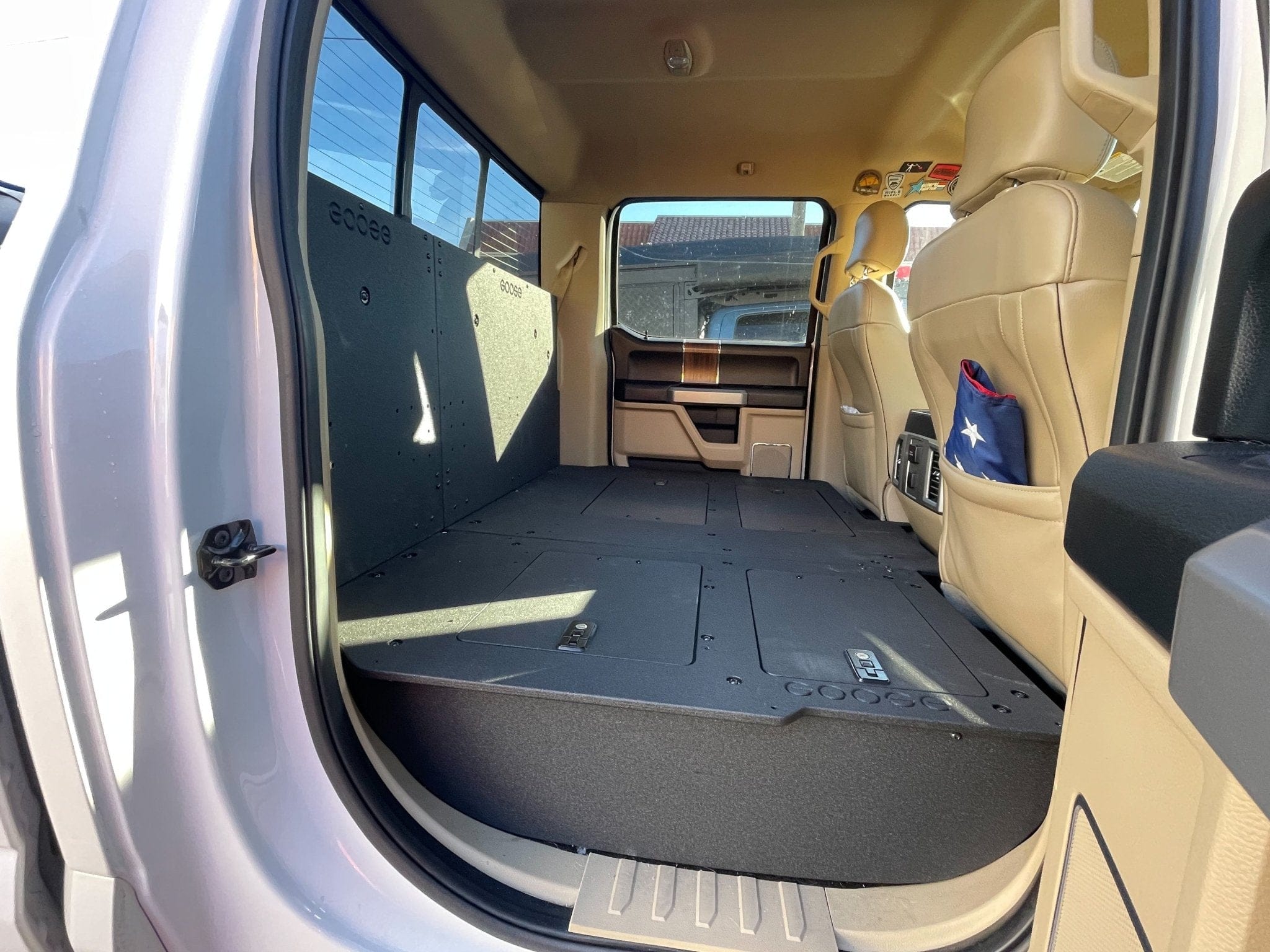 Goose Gear Seat Delete Plate System Ford Super Duty F250-F550 2017-Present 4th & 5th Gen. Crew Cab - Second Row Seat Delete Plate System