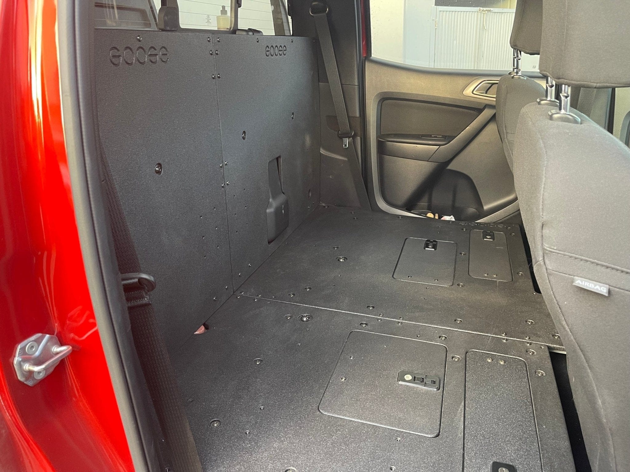 Goose Gear Seat Delete Plate System Include Shipping Ford Ranger 2019-2023 4th Gen. Super Crew - 100% Second Row Seat Delete Plate System