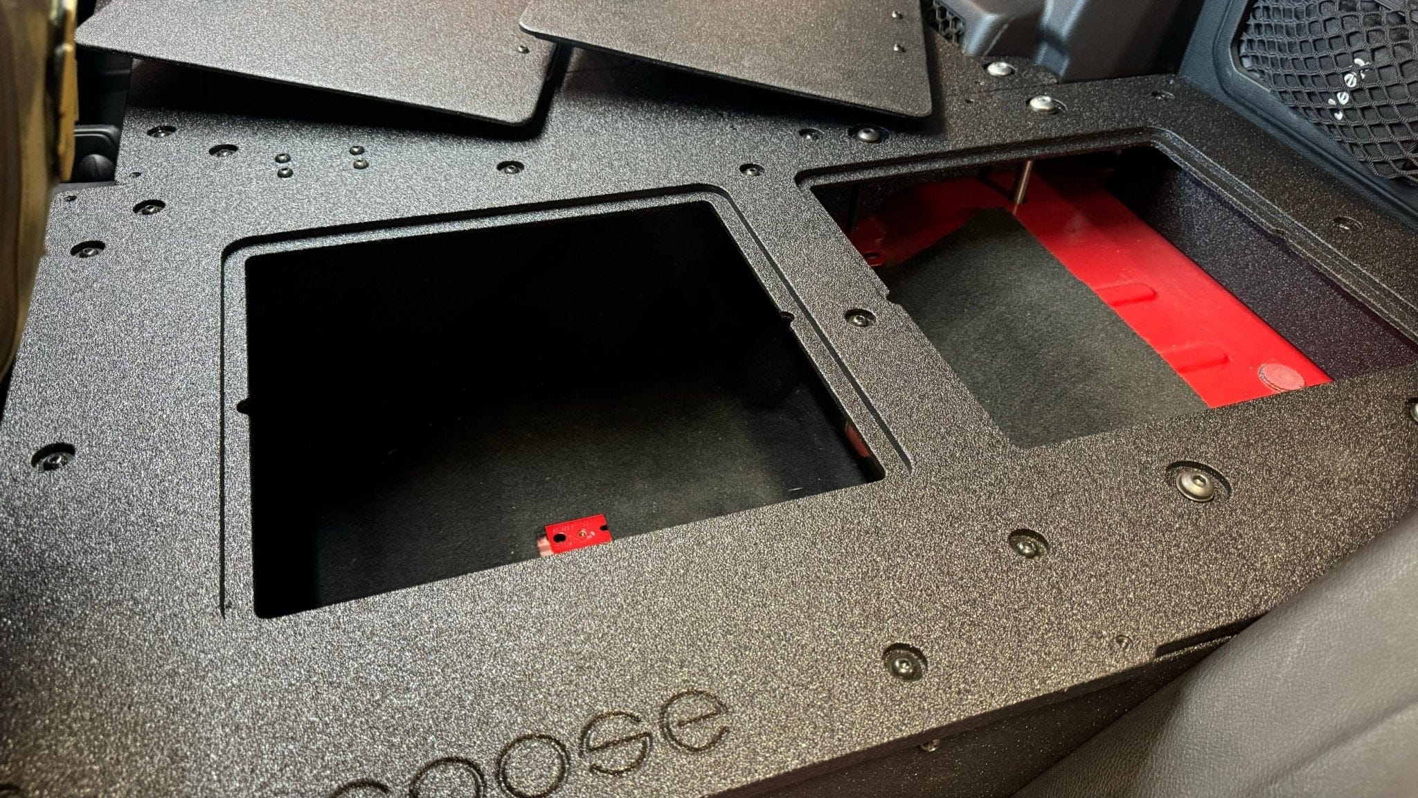 Goose Gear Seat Delete Plate System Jeep Gladiator 2019-Present JT 4 Door - Second Row Seat Delete Plate System - High Platform