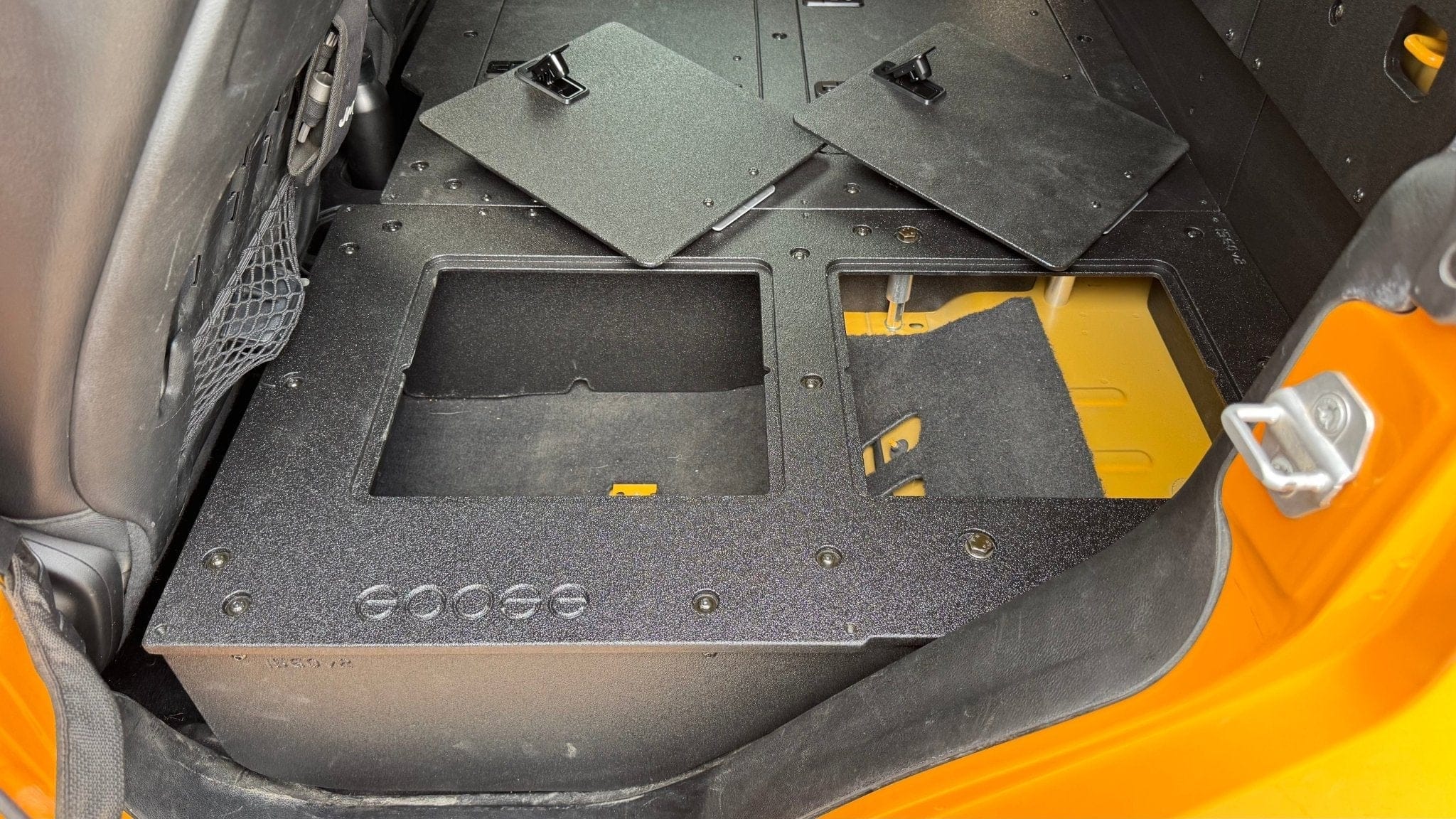 Goose Gear Seat Delete Plate System Jeep Gladiator 2019-Present JT 4 Door - Second Row Seat Delete Plate System - High Platform