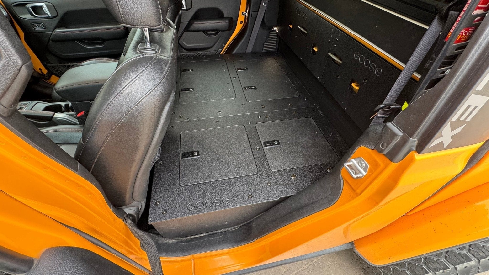 Goose Gear Seat Delete Plate System Jeep Gladiator 2019-Present JT 4 Door - Second Row Seat Delete Plate System - High Platform