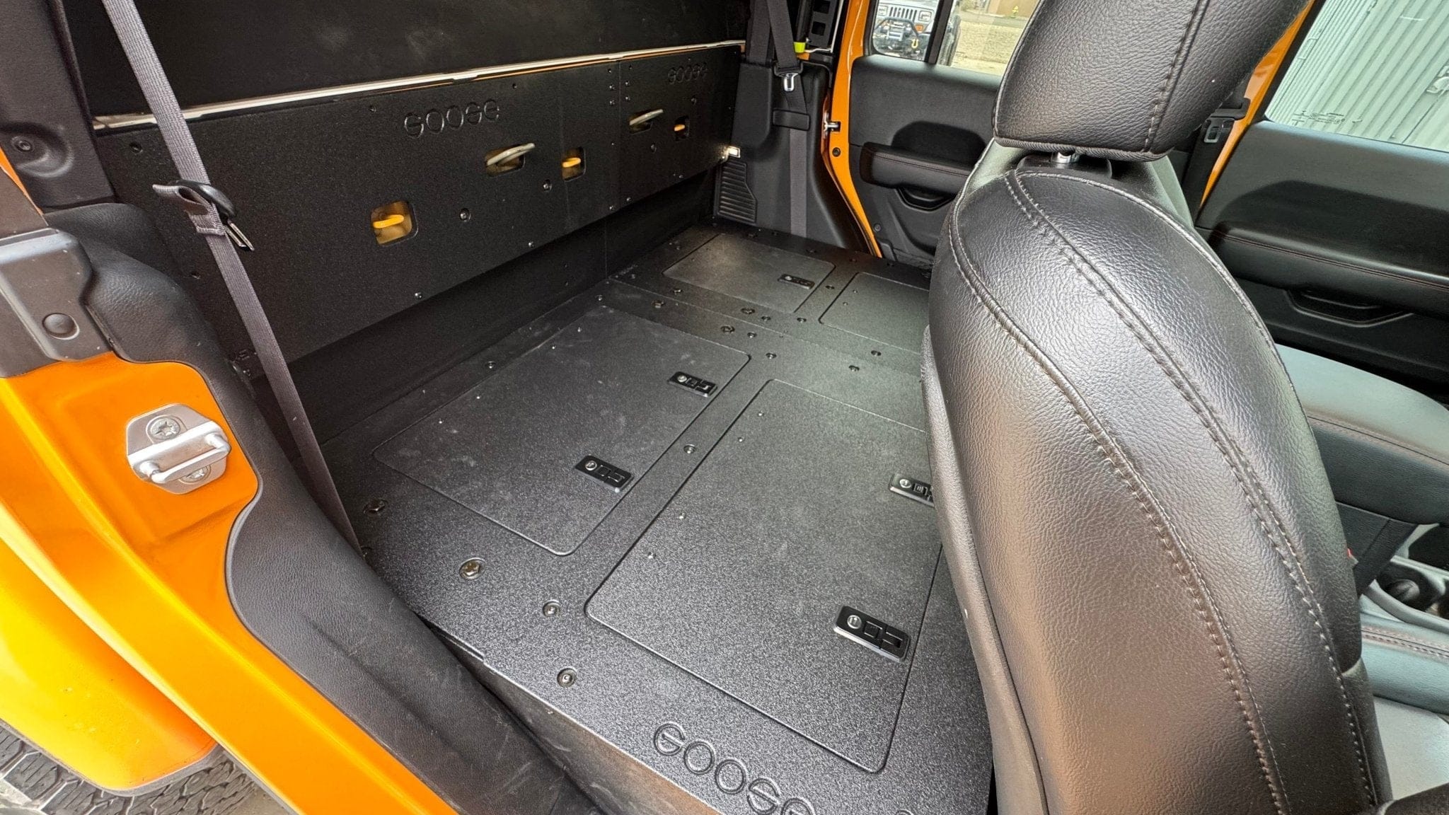 Goose Gear Seat Delete Plate System Jeep Gladiator 2019-Present JT 4 Door - Second Row Seat Delete Plate System - High Platform