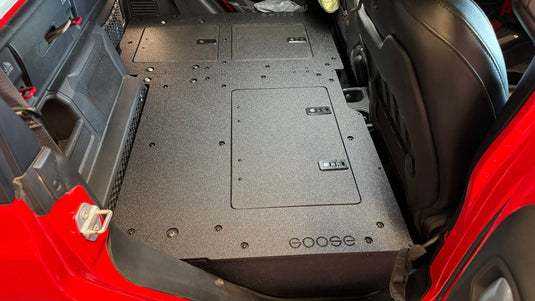 Goose Gear Seat Delete Plate System Jeep Gladiator 2019-Present JT 4 Door - Second Row Seat Delete Plate System - High Platform