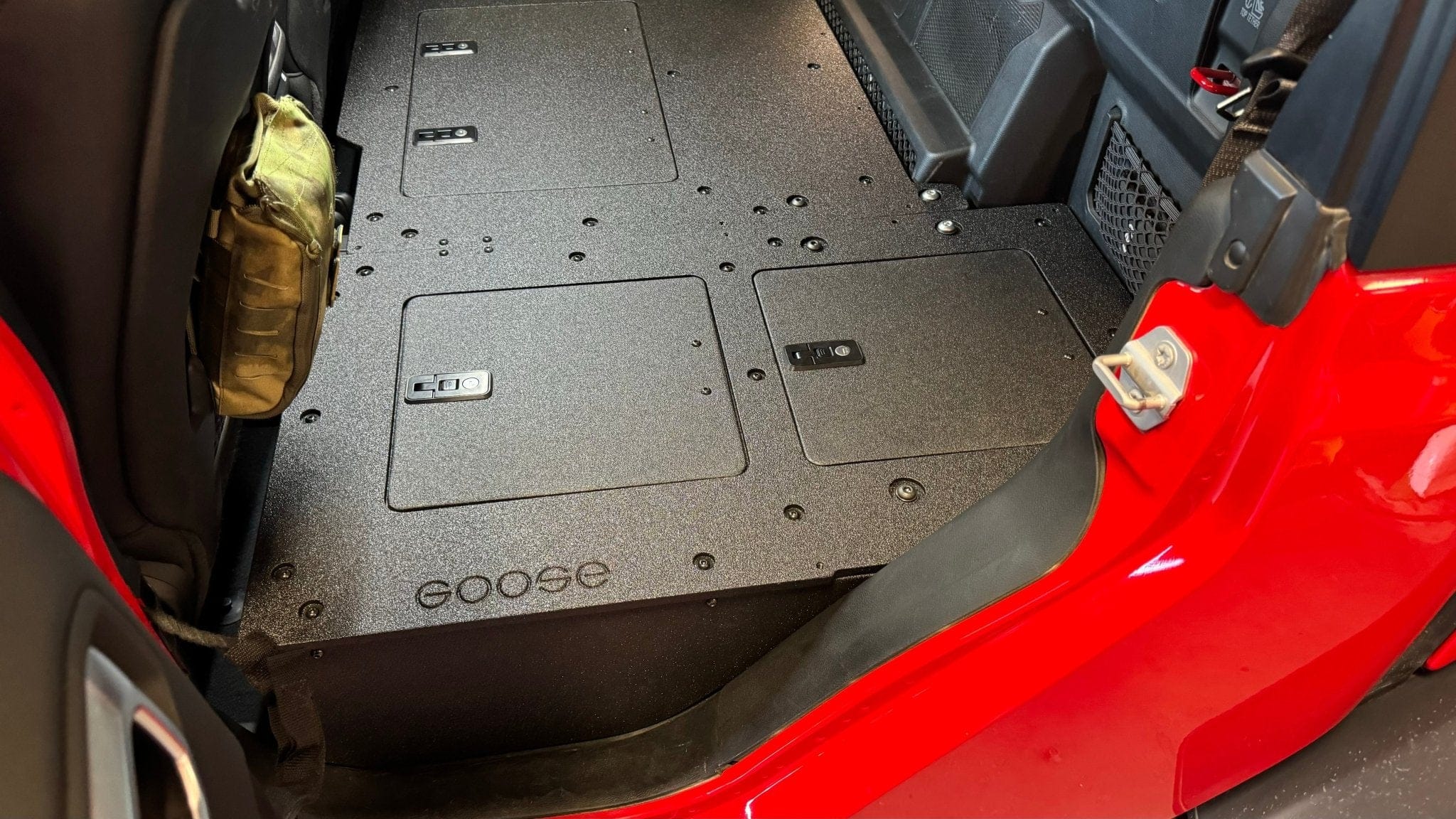 Goose Gear Seat Delete Plate System Jeep Gladiator 2019-Present JT 4 Door - Second Row Seat Delete Plate System - High Platform