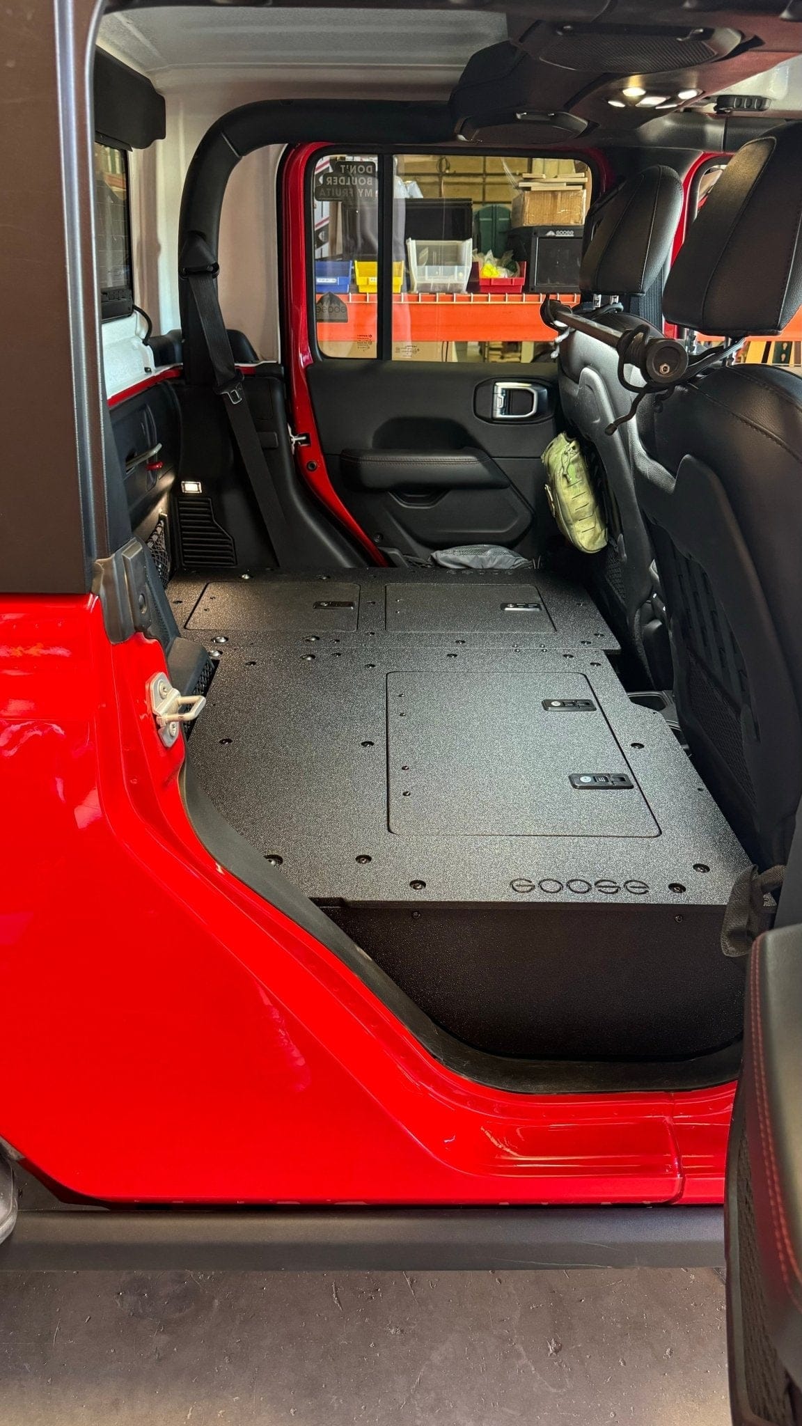 Goose Gear Seat Delete Plate System Jeep Gladiator 2019-Present JT 4 Door - Second Row Seat Delete Plate System - High Platform