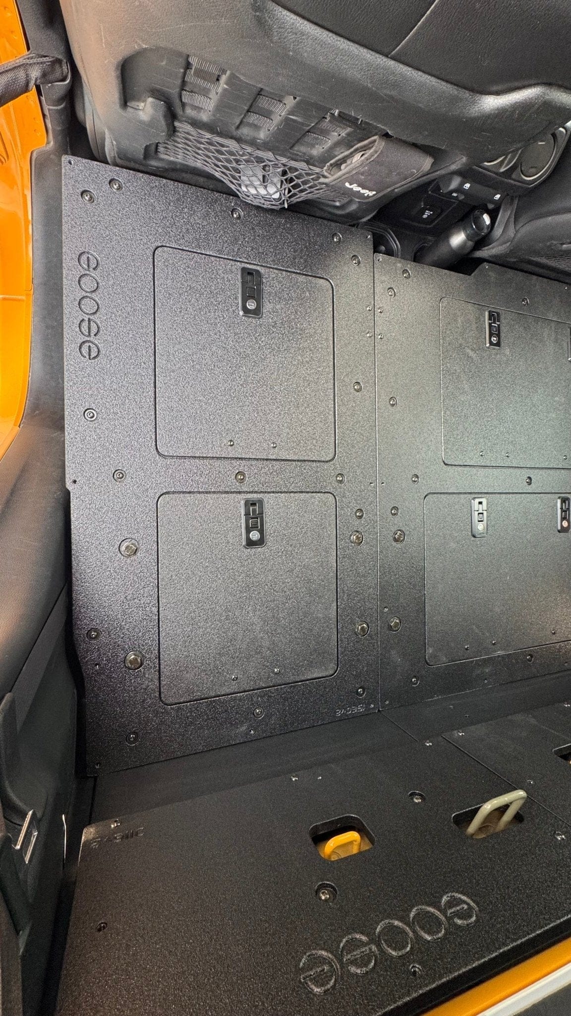 Goose Gear Seat Delete Plate System Jeep Gladiator 2019-Present JT 4 Door - Second Row Seat Delete Plate System - High Platform