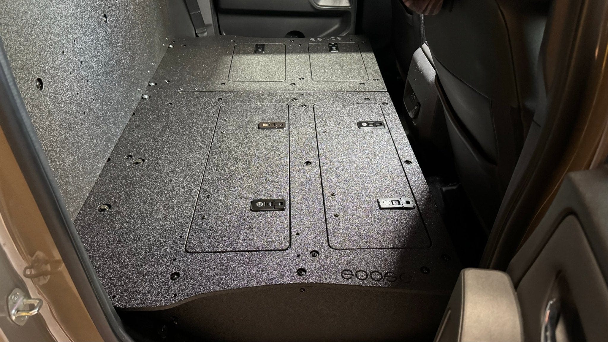 Goose Gear Seat Delete Plate System Nissan - Frontier - Crew Cab - 2021-Present - 3rd Gen - Explore Series - Second Row Seat Delete Plate System