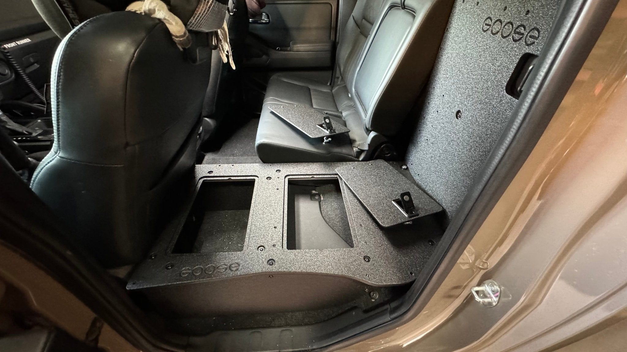 Goose Gear Seat Delete Plate System Nissan - Frontier - Crew Cab - 2021-Present - 3rd Gen - Explore Series - Second Row Seat Delete Plate System