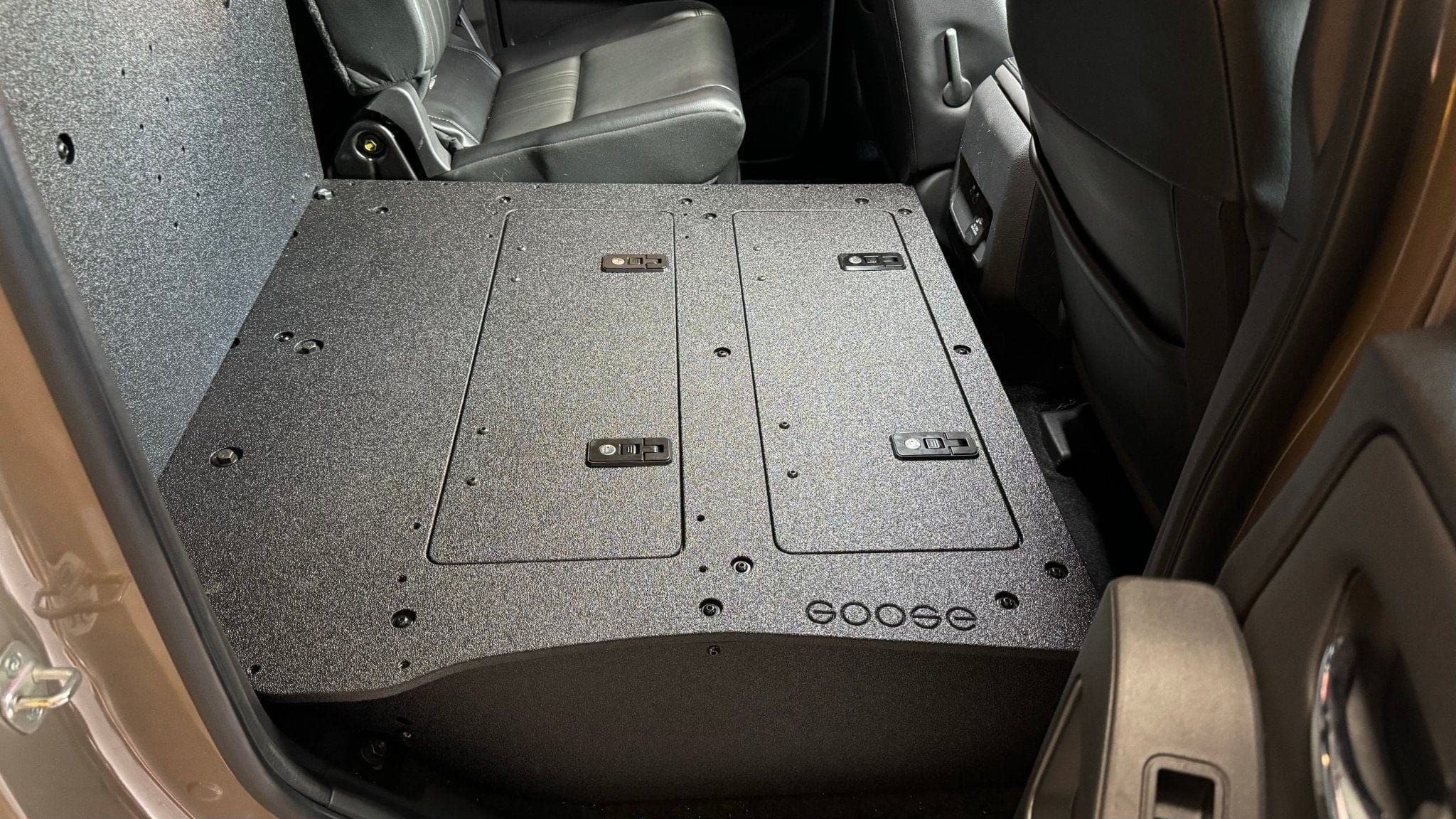 Goose Gear Seat Delete Plate System Nissan - Frontier - Crew Cab - 2021-Present - 3rd Gen - Explore Series - Second Row Seat Delete Plate System