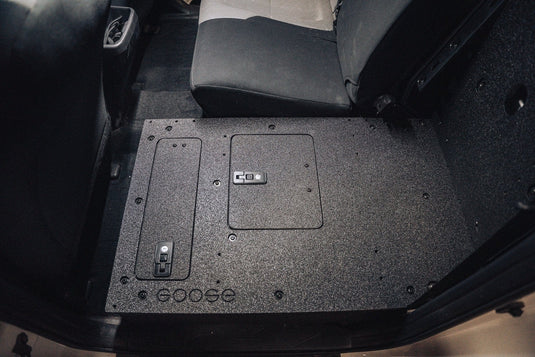 Goose Gear Seat Delete Plate System Toyota Tacoma 2005-2023 2nd and 3rd Gen Double Cab Version 2 - Second Row Seat Delete Plate System