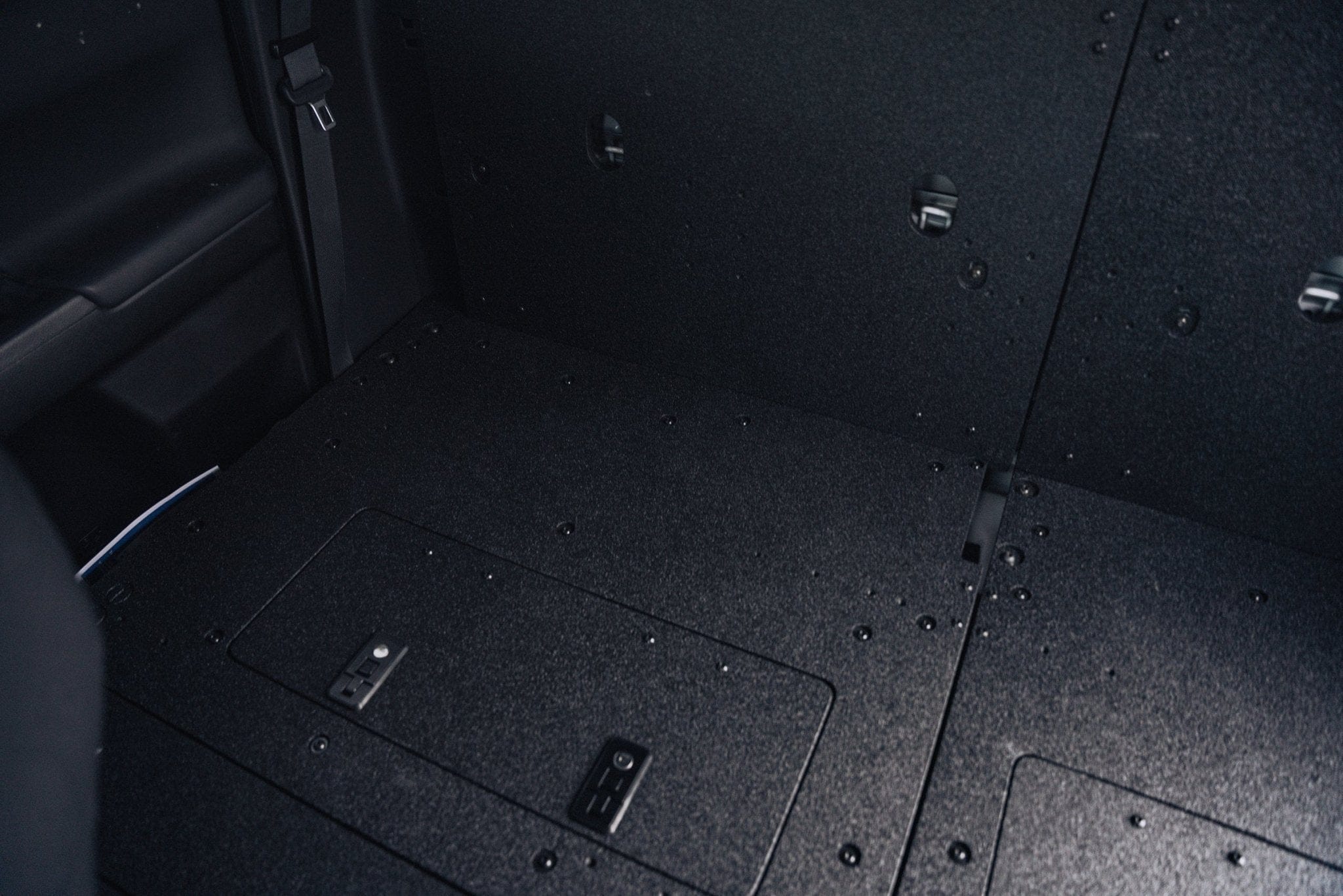 Goose Gear Seat Delete Plate System Toyota Tacoma 2005-2023 2nd and 3rd Gen Double Cab Version 2 - Second Row Seat Delete Plate System