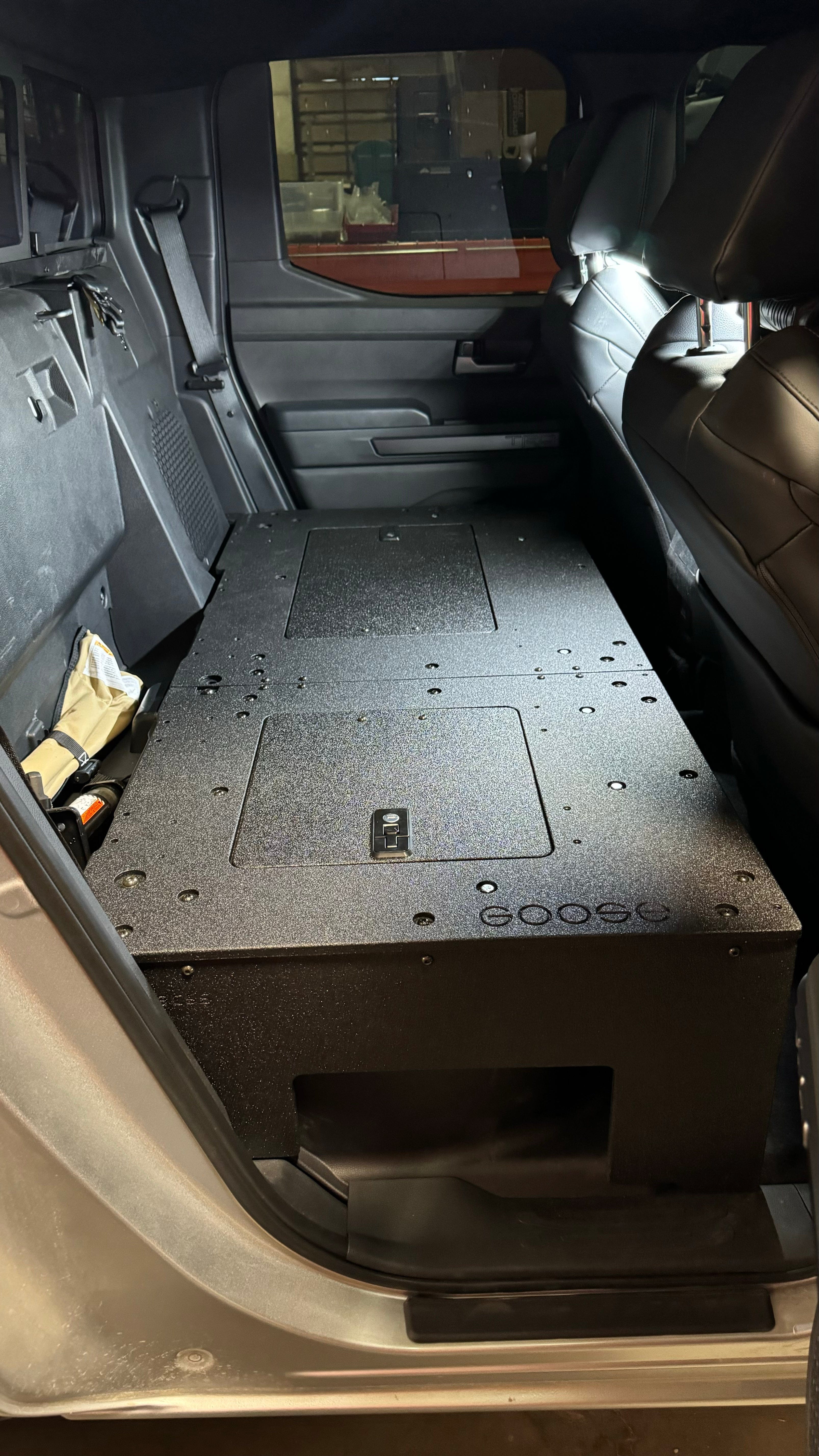 Goose Gear Seat Delete Plate System Toyota Tacoma - 2024-Present - 4th Gen - Non-Hybrid - Double Cab - Explore Series - Seat Delete Plate System - Second Row