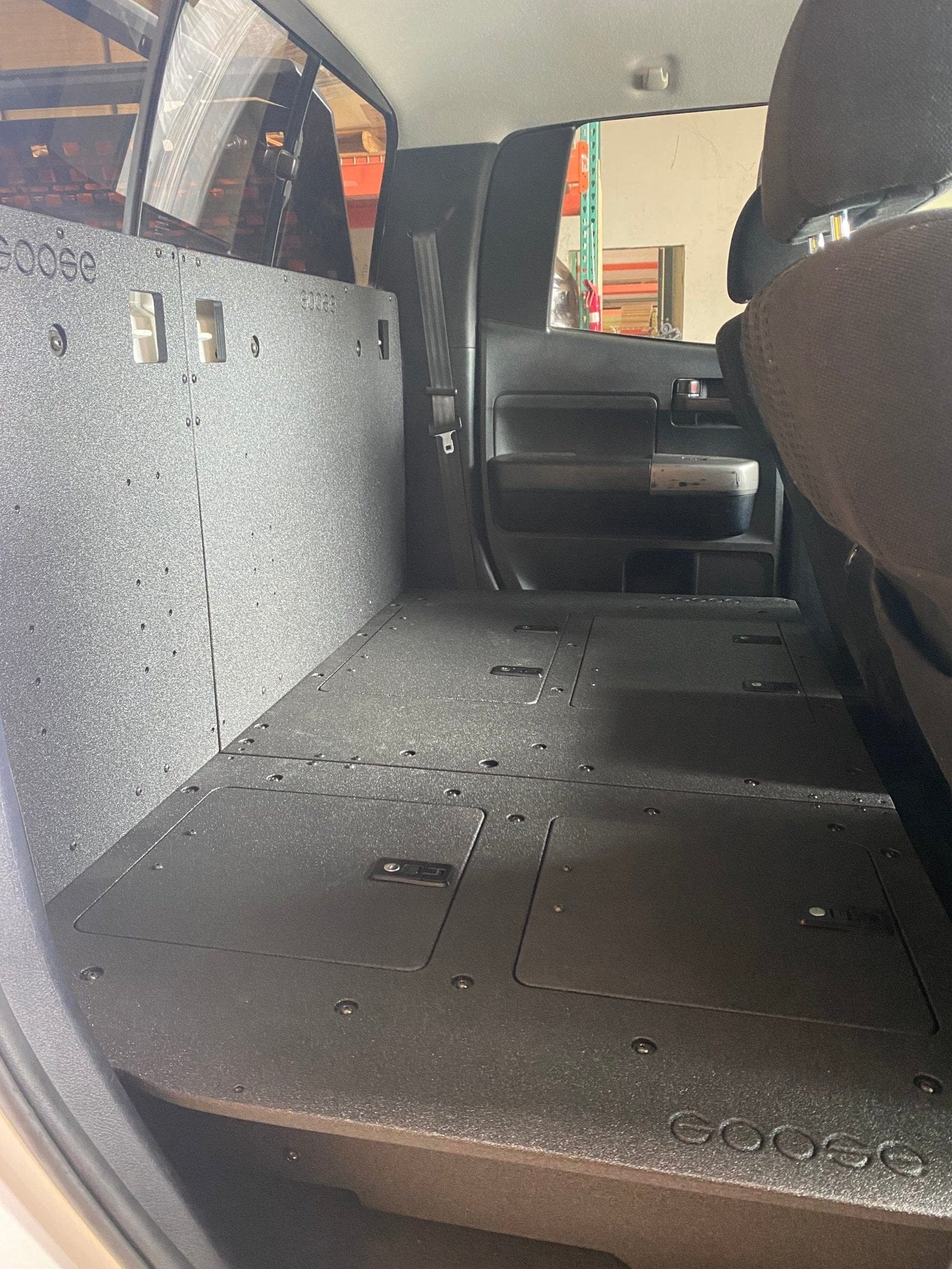 Goose Gear Seat Delete Plate System Toyota Tundra 2007-2013 2nd Gen. Double Cab - Second Row Seat Delete Plate System