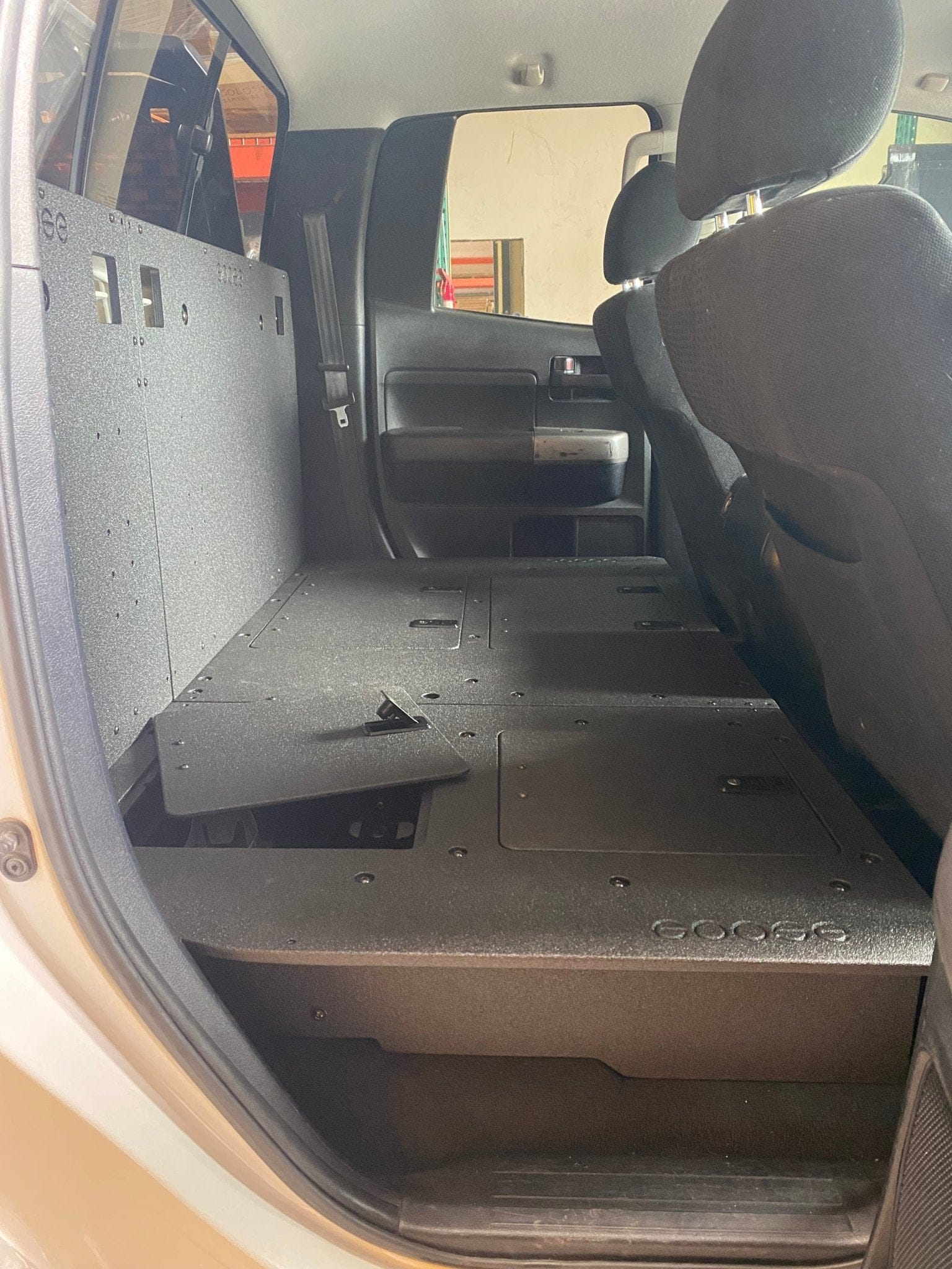 Goose Gear Seat Delete Plate System Toyota Tundra 2007-2013 2nd Gen. Double Cab - Second Row Seat Delete Plate System