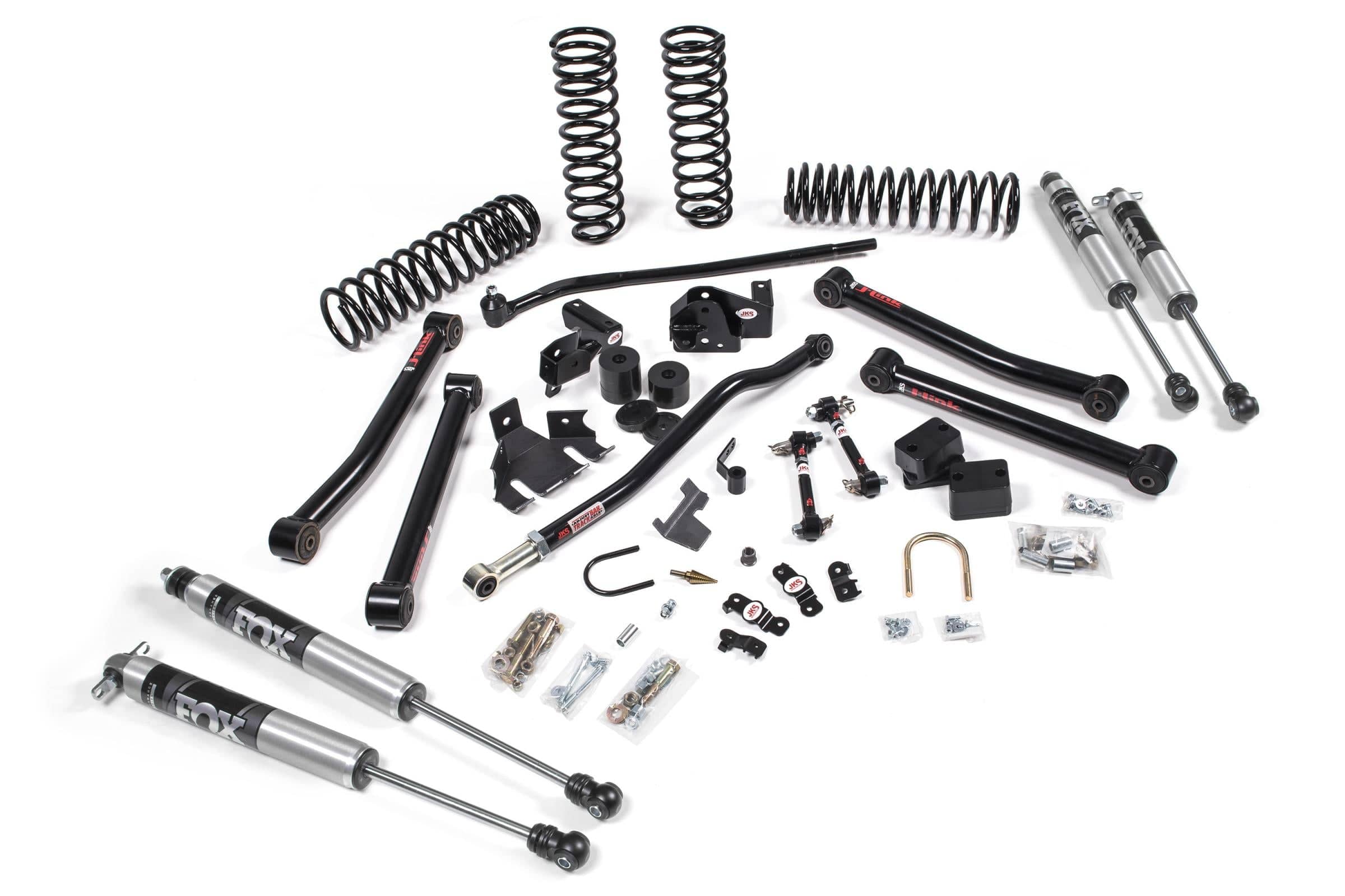 JKS Manufacturing 2007-2018 Jeep Wrangler JK J-Konnect 4 Door 3.5 Inch Lift Kit w/ Fox 2.0 Performance Series Shocks JSPEC