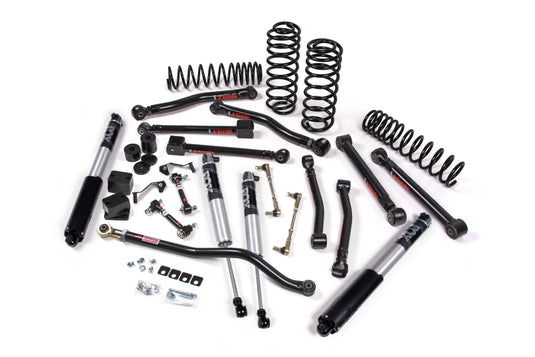 JKS Manufacturing 2018-2023 Jeep Wrangler JL 2 Door 3 Inch J-Krawl System Rubber Fox 2.5 IFP PS Front/Rear Standard Rate Coils JSPEC