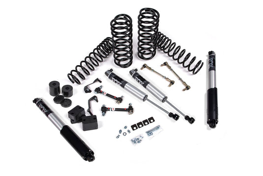 JKS Manufacturing 2018-2024 Jeep Wrangler JL 1.5 Inch Suspension Lift Kit 1 Inch Rear Coil Spring Fox 2.5 Performance Series Shocks JSPEC