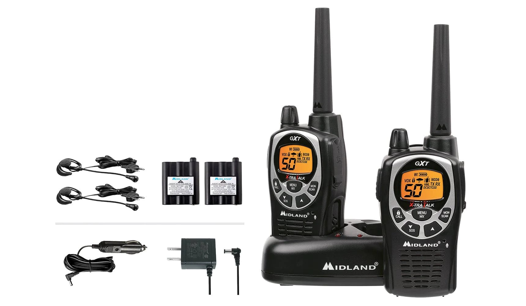 Midland Communications Midland GXT1000VP4 Two-Way GMRS Radio - 2 Pack