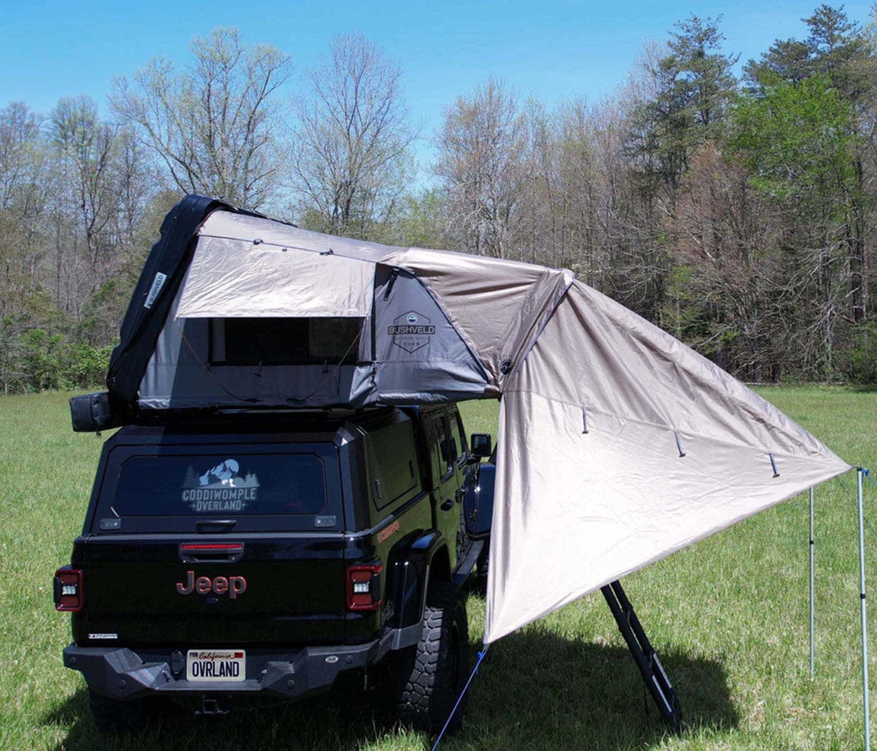 Overland Vehicle Systems 18089903 Bushveld Hard Shell Roof Top Tent Awning Overland Vehicle Systems