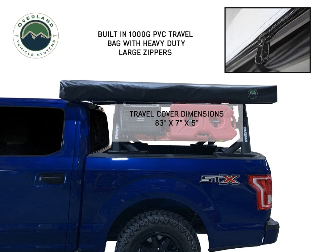 Overland Vehicle Systems 270 Degree Awning Free Standing - Nomadic 270 LT - Dark Gray Overland Vehicle Systems