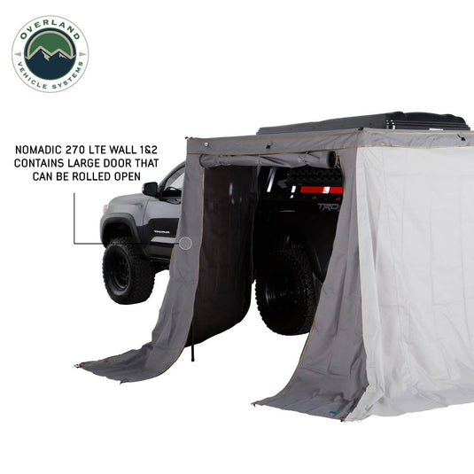 Overland Vehicle Systems 270 Side Walls 1 and 2 - 270 LTE Awning Wall kit driver Overland Vehicle Systems
