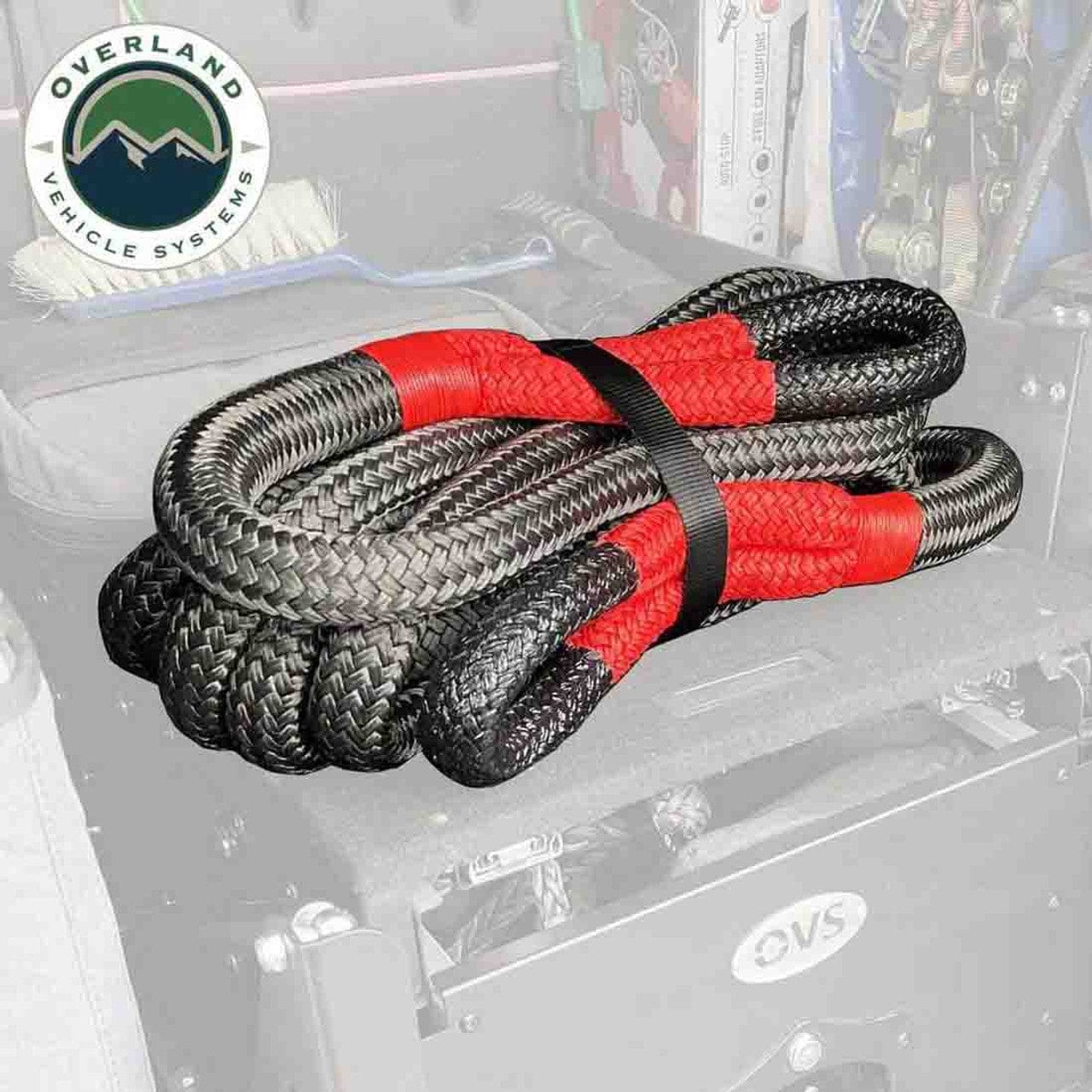 Overland Vehicle Systems Brute Kinetic Recovery Rope 1 1/4 Inch x 30 Foot With Storage Bag Overland Vehicle Systems